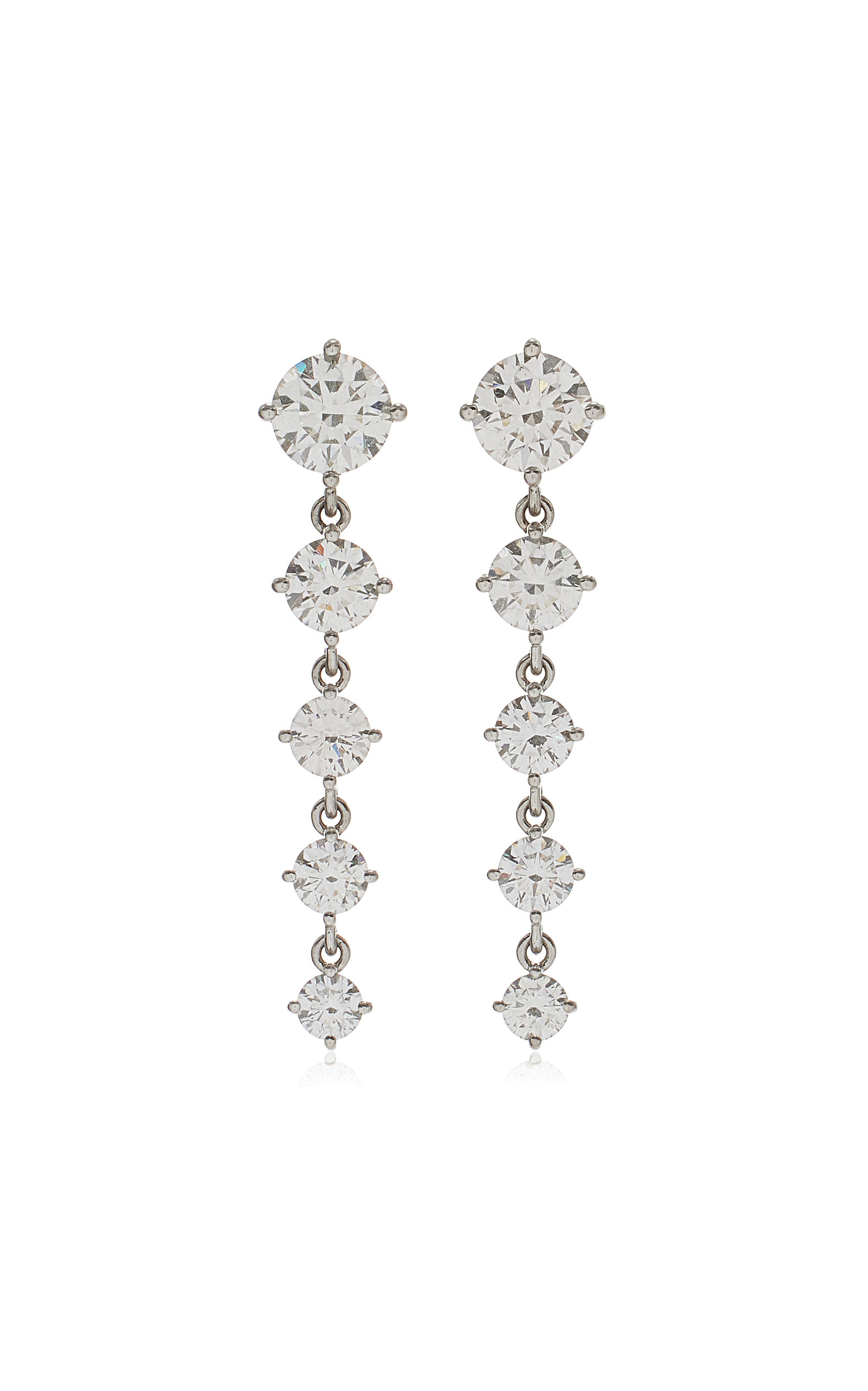 Shop Vrai 14k White Gold Diamond Earrings