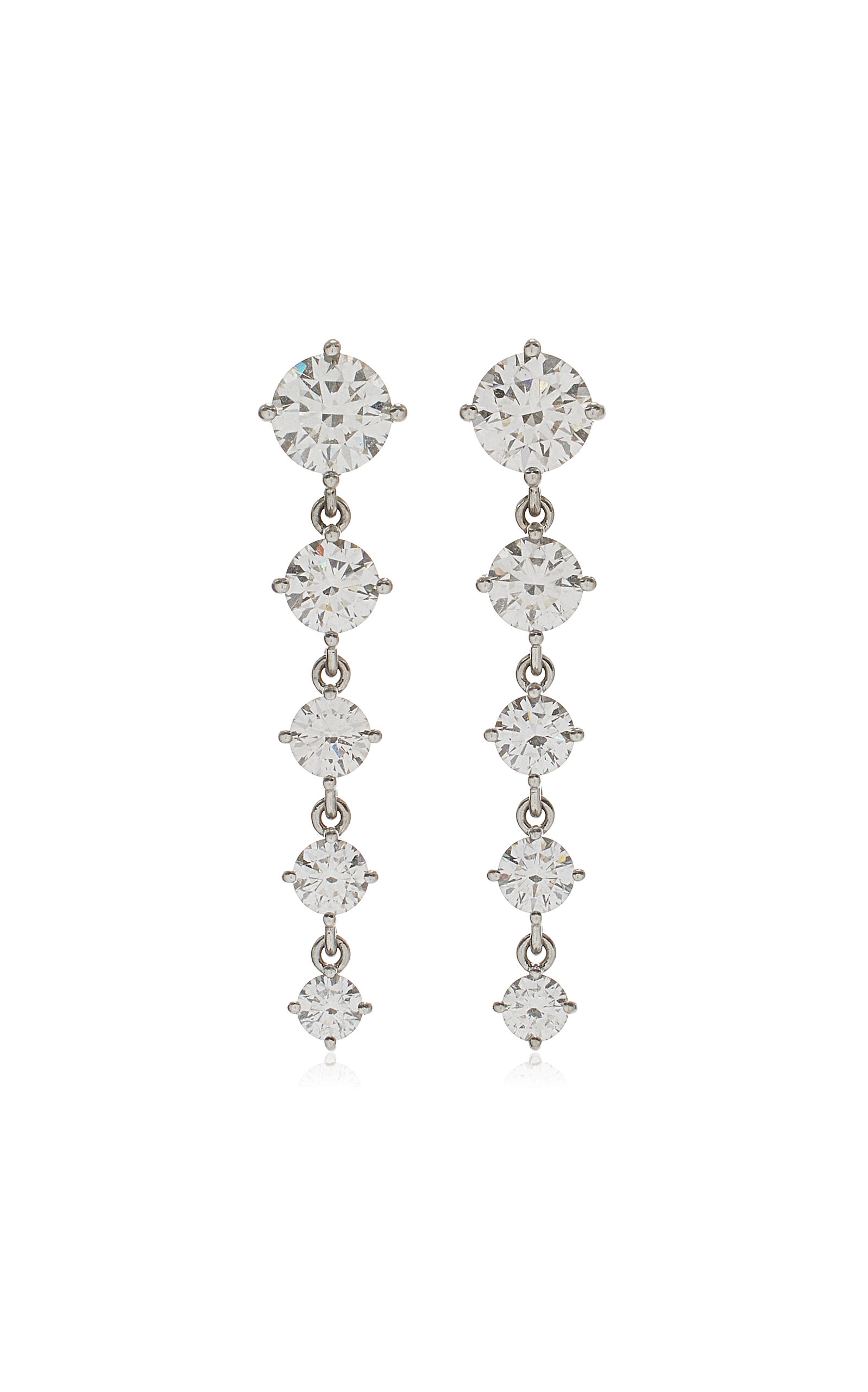 14K White Gold Diamond Earrings