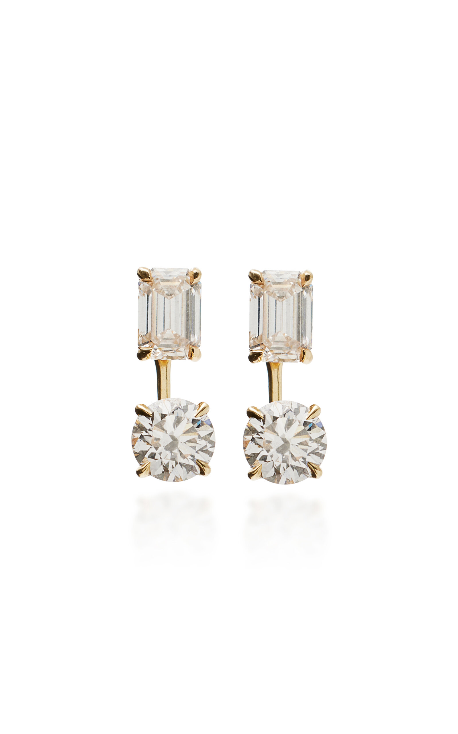14K Yellow Gold Lab-Grown Diamond Earrings