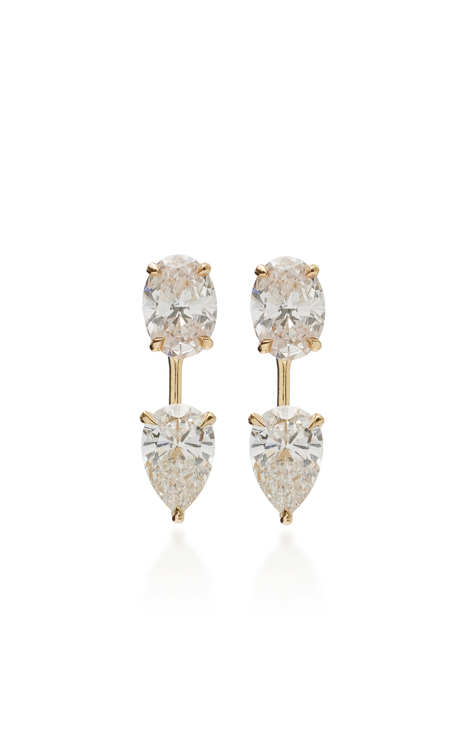 14K Yellow Gold Diamond Earrings