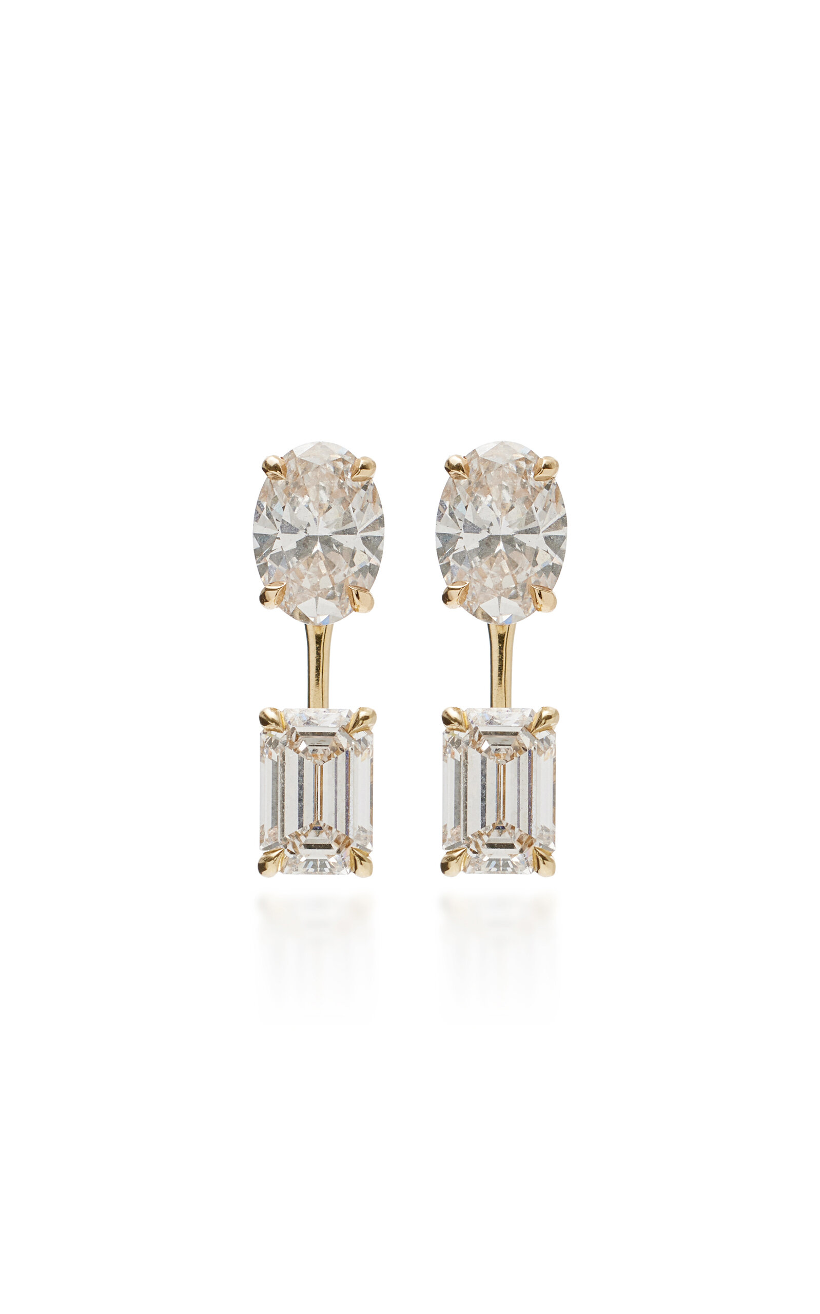 14K Yellow Gold Diamond Earrings