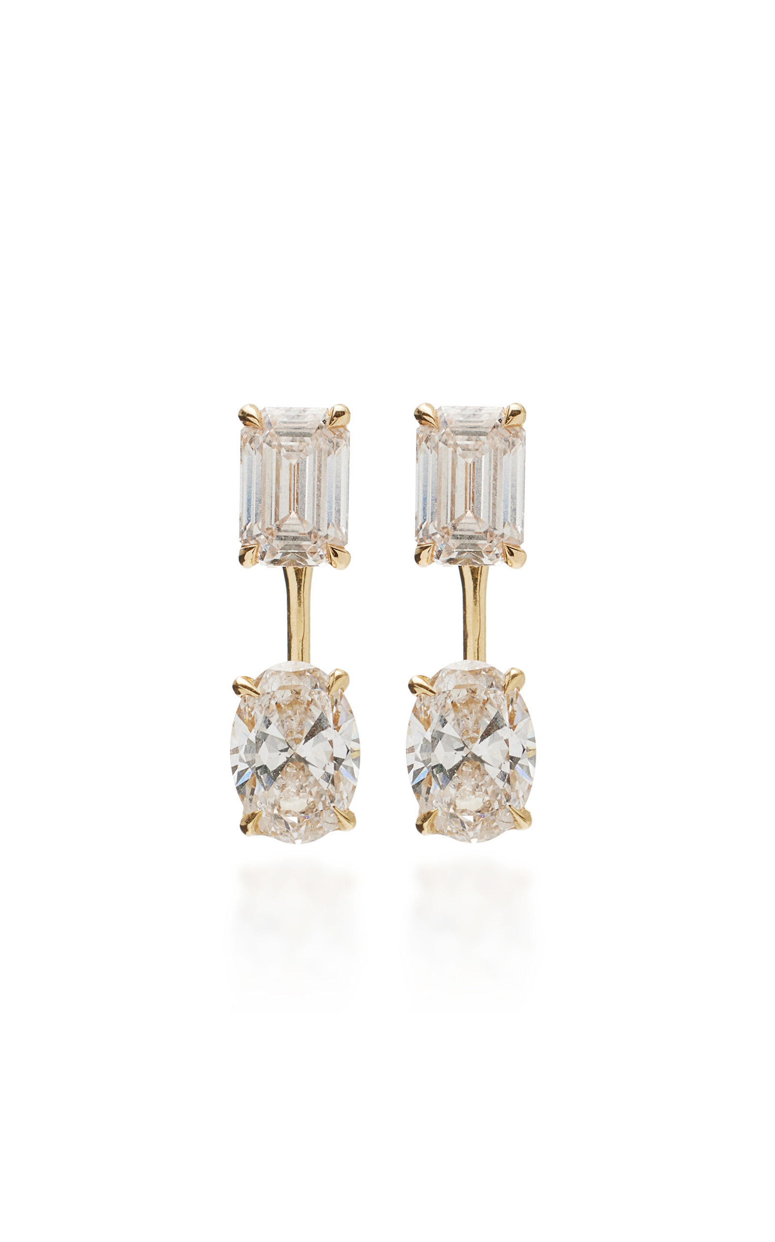 14K Yellow Gold Diamond Earrings