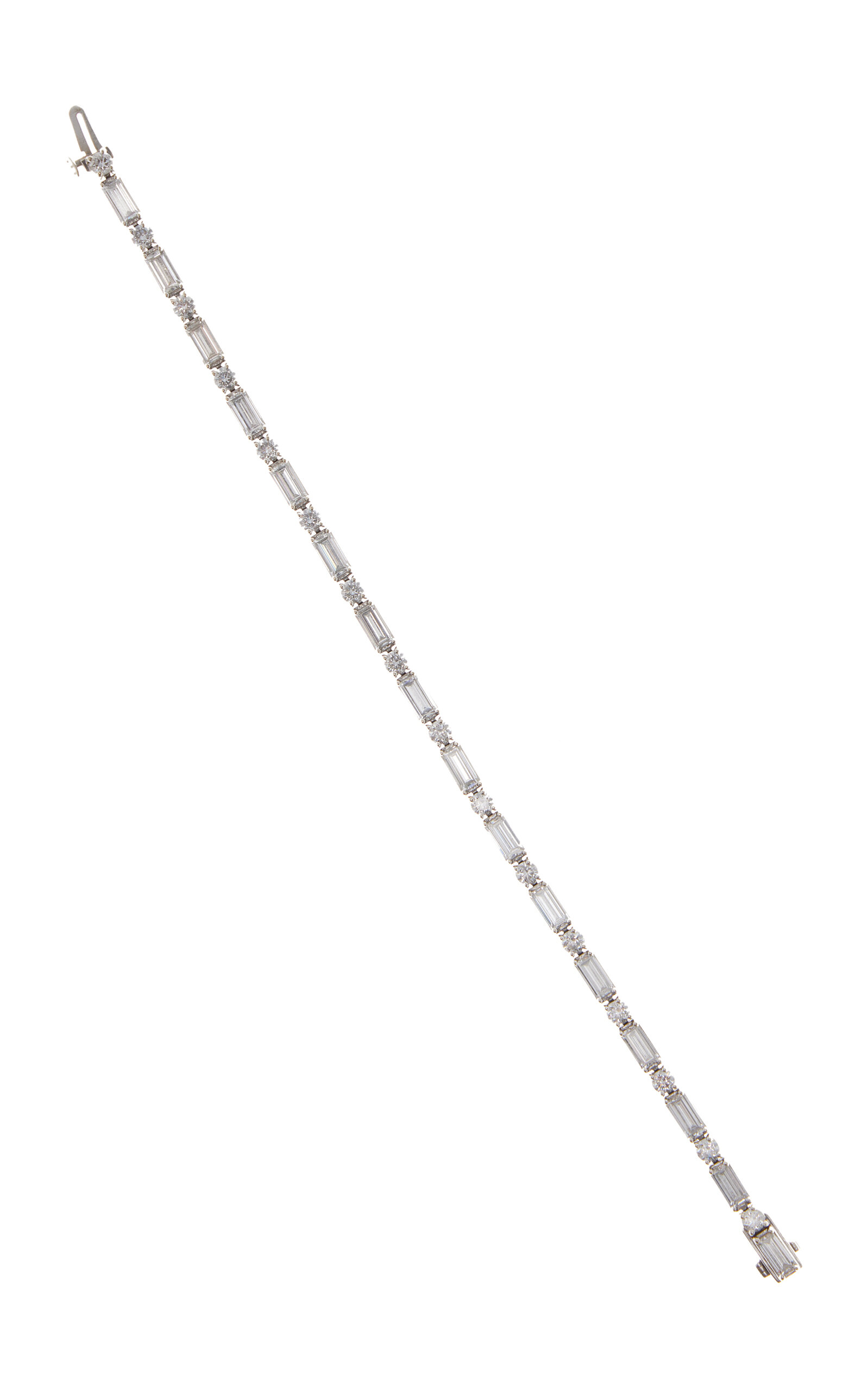 14K White Gold Diamond Bracelet