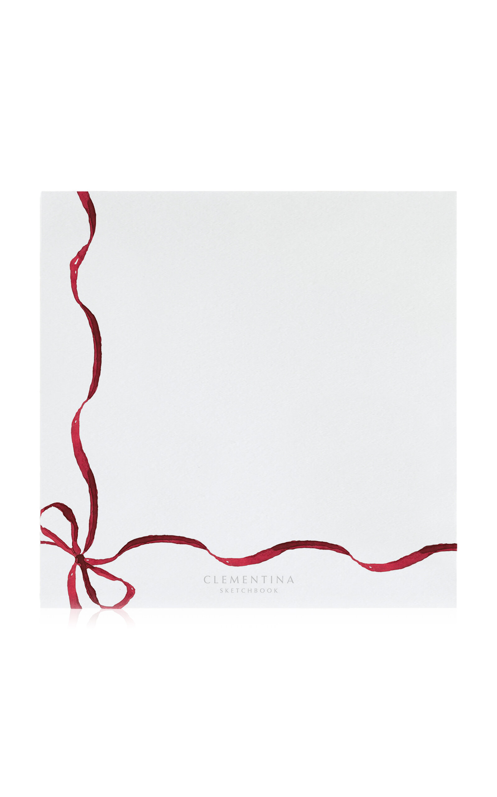 Clementina Sketchbook Red Festive Ribbon Notepad In Multi