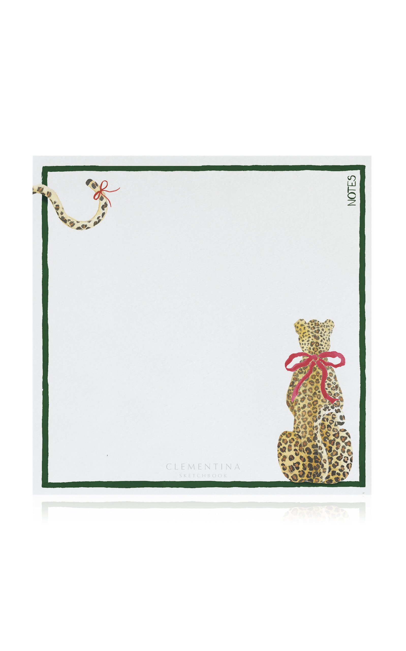 Clementina Sketchbook Christmas Leopard Notepad In Multi