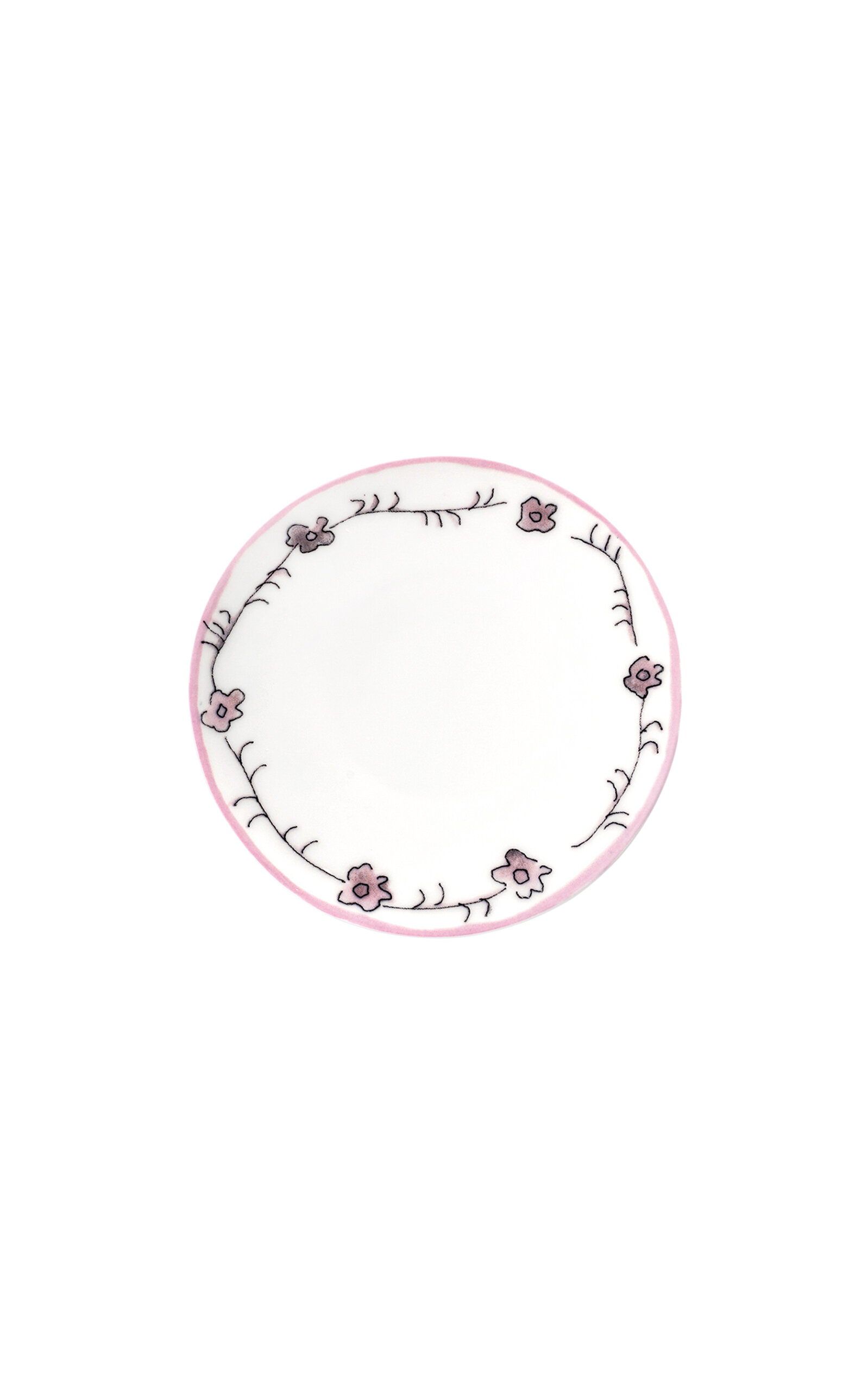 Marni For Serax Serax Marni Midnight Flowers Bread Plate D11.50cm Dark Viola In Pink