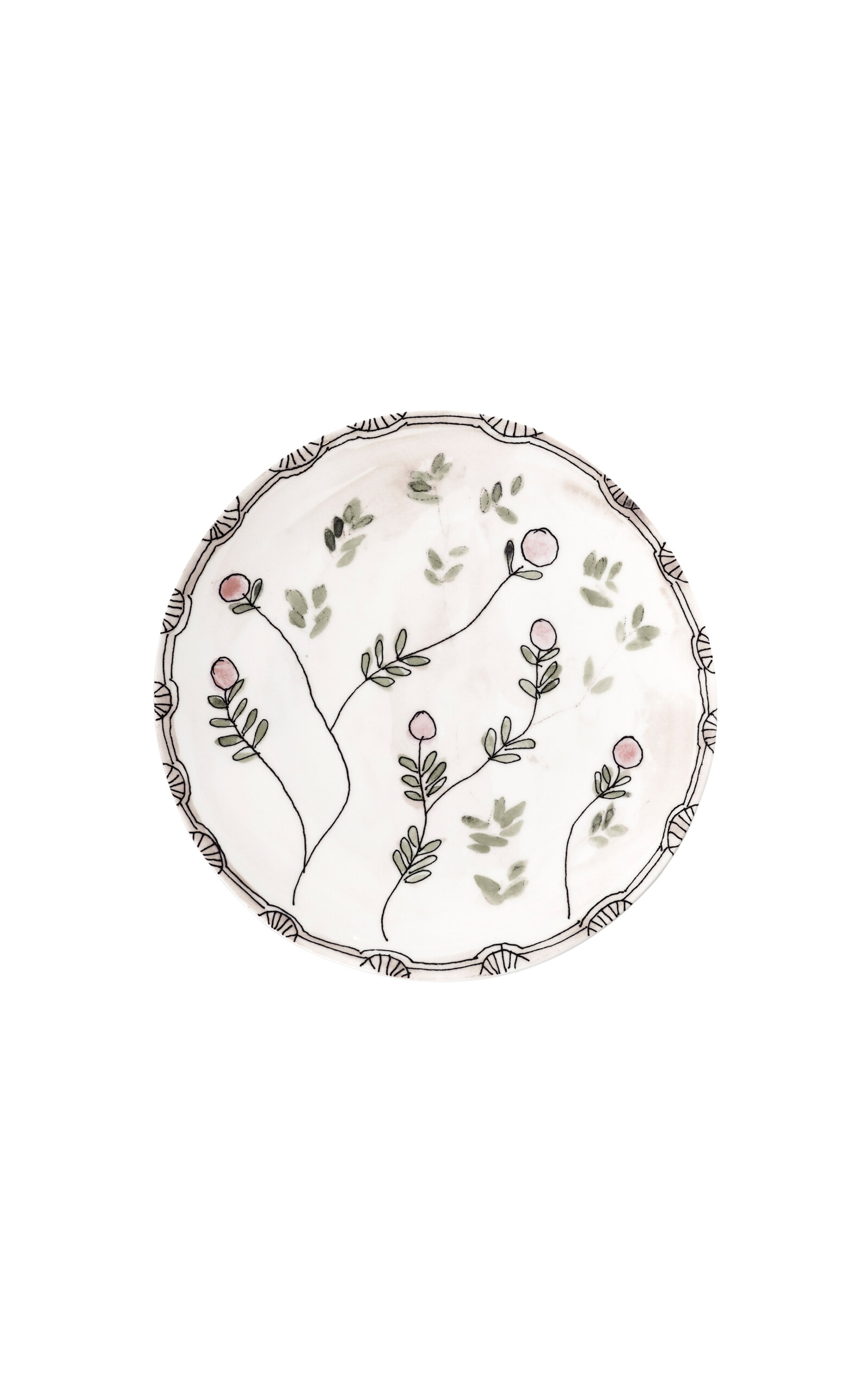 Marni For Serax Serax Marni Midnight Flowers Starter Plate D24cm Mirtillo Nude In White