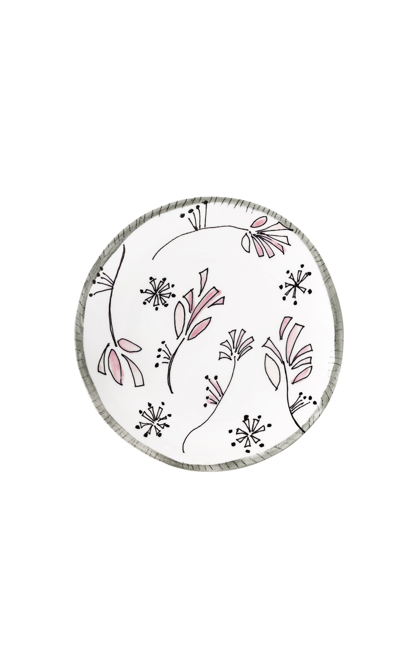Marni For Serax Serax Marni Midnight Flowers Starter Plate D24cm Fiore Rosa In White