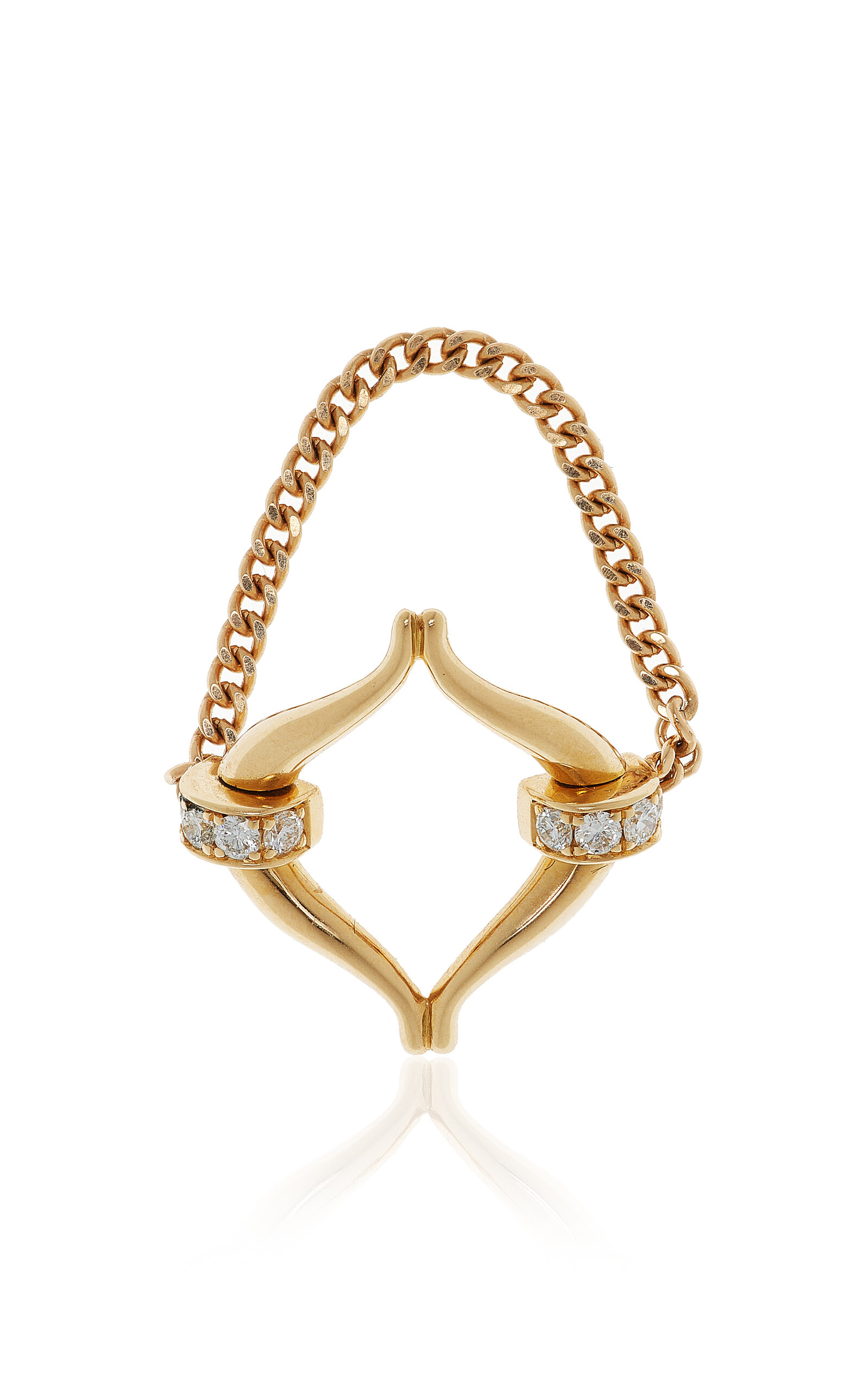 Mazarin Eboris Link 18k Yellow Gold Diamond Ring In Gold