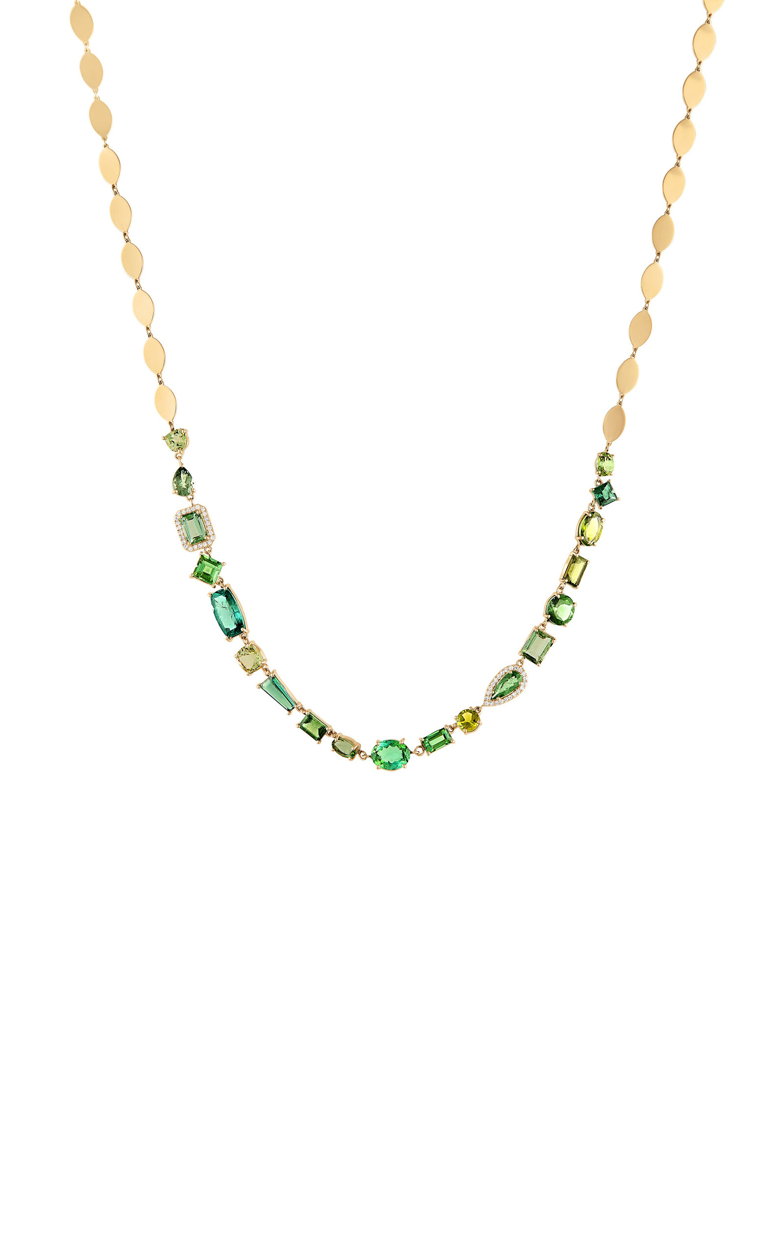 Eden Presley 14k Yellow Gold Green Rock Candy Shine Necklace