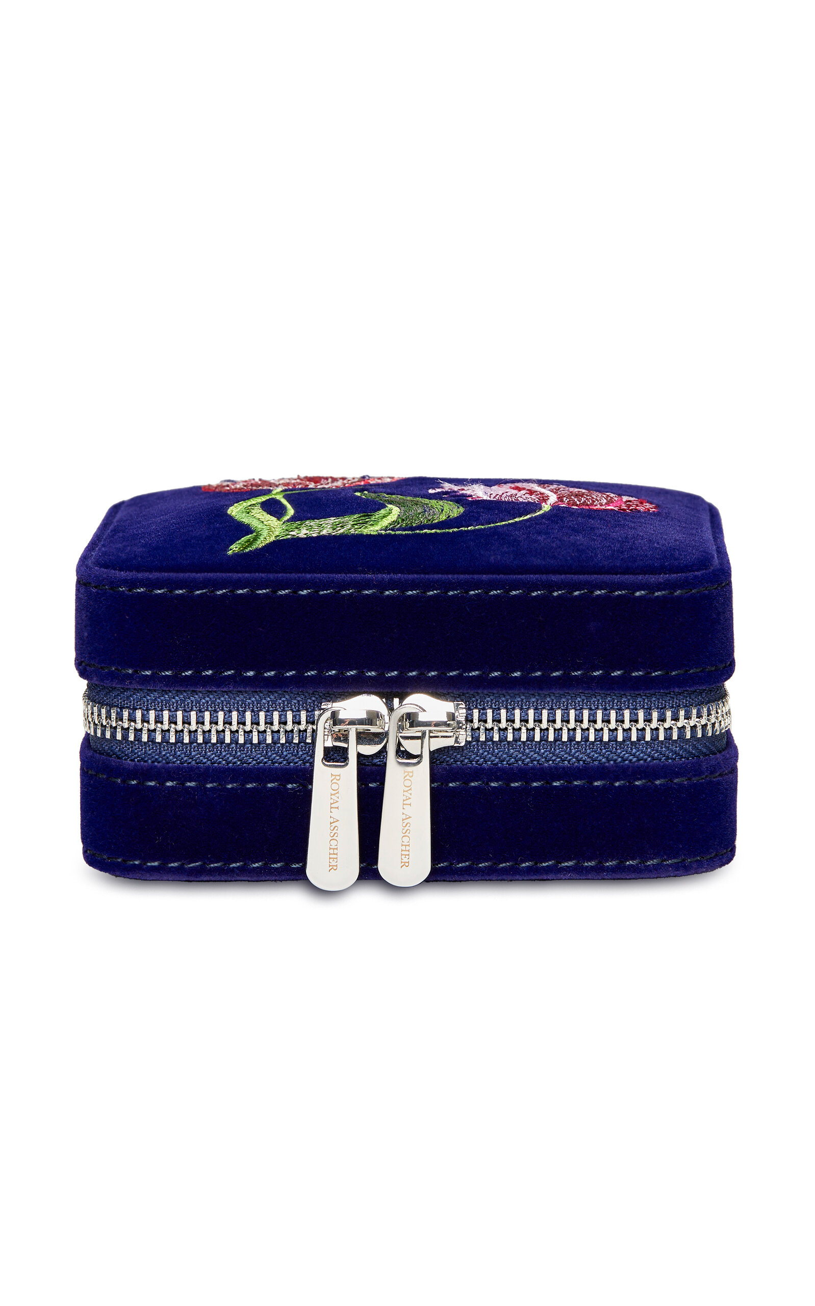 Shop Wolf X Royal Asscher Velvet Jewelry Case In Blue