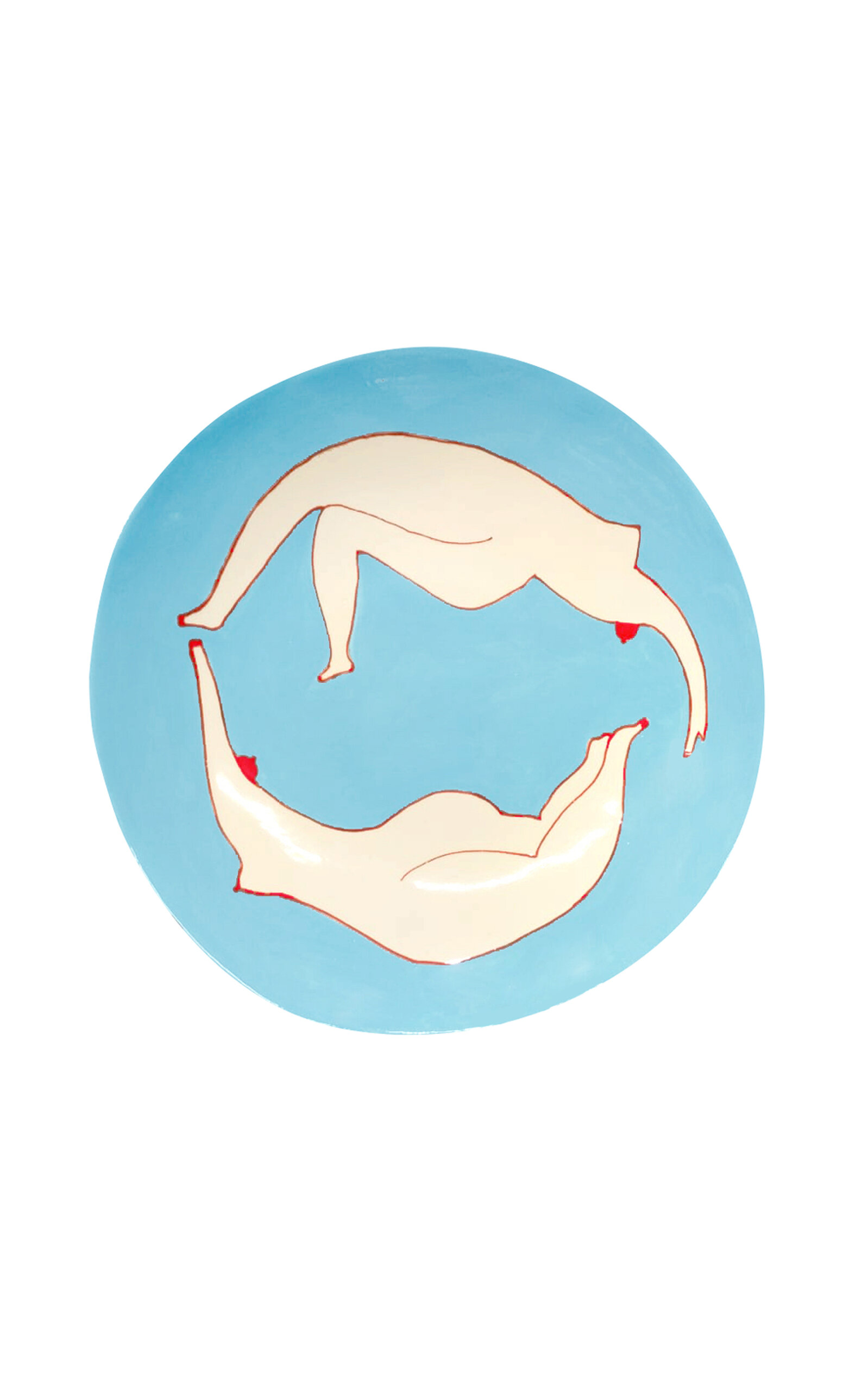 Laetitia Rouget Swimmers Turquoise Fruit Platter In Blue