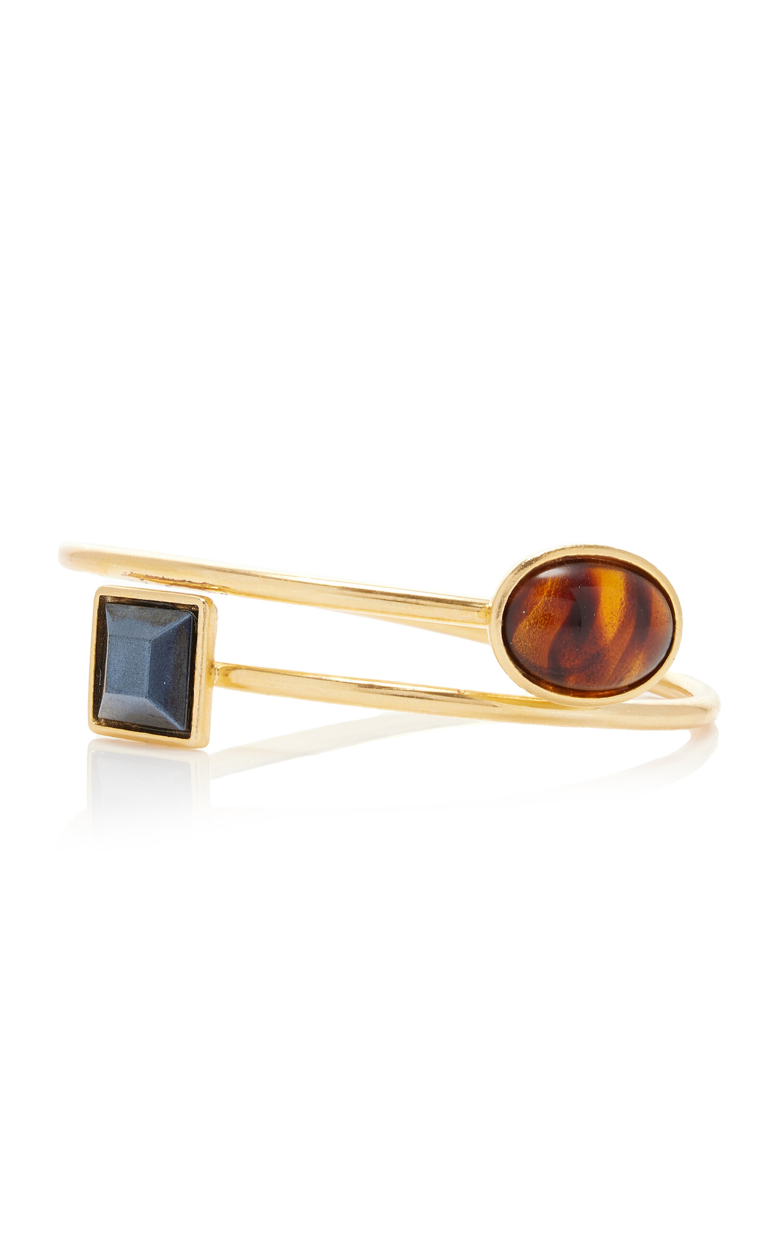 Ben-amun Exclusive Gold-tone Stone Cuff In Gold