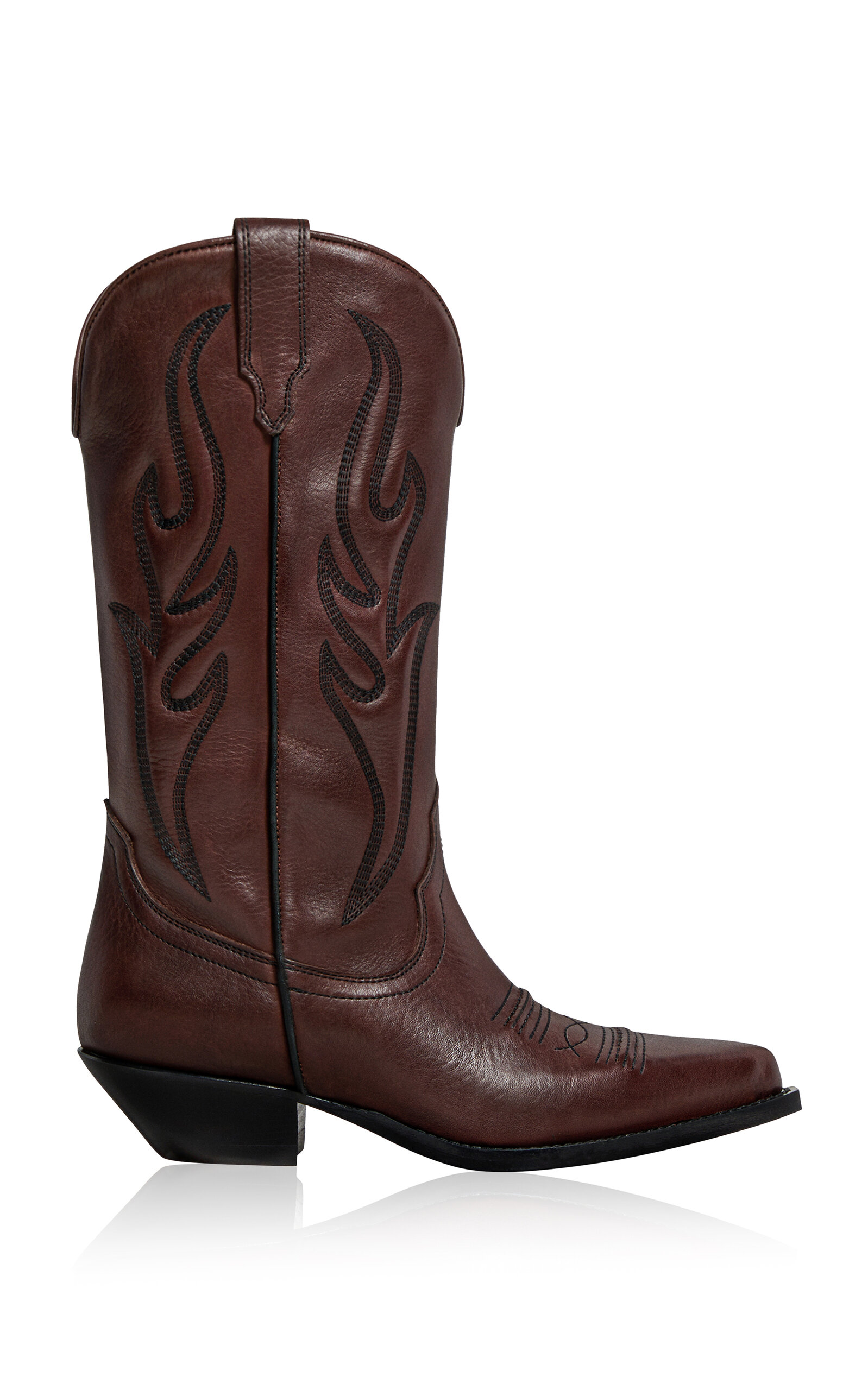 Shop Sonora Santa Fe Embroidered Leather Western Boots In Brown