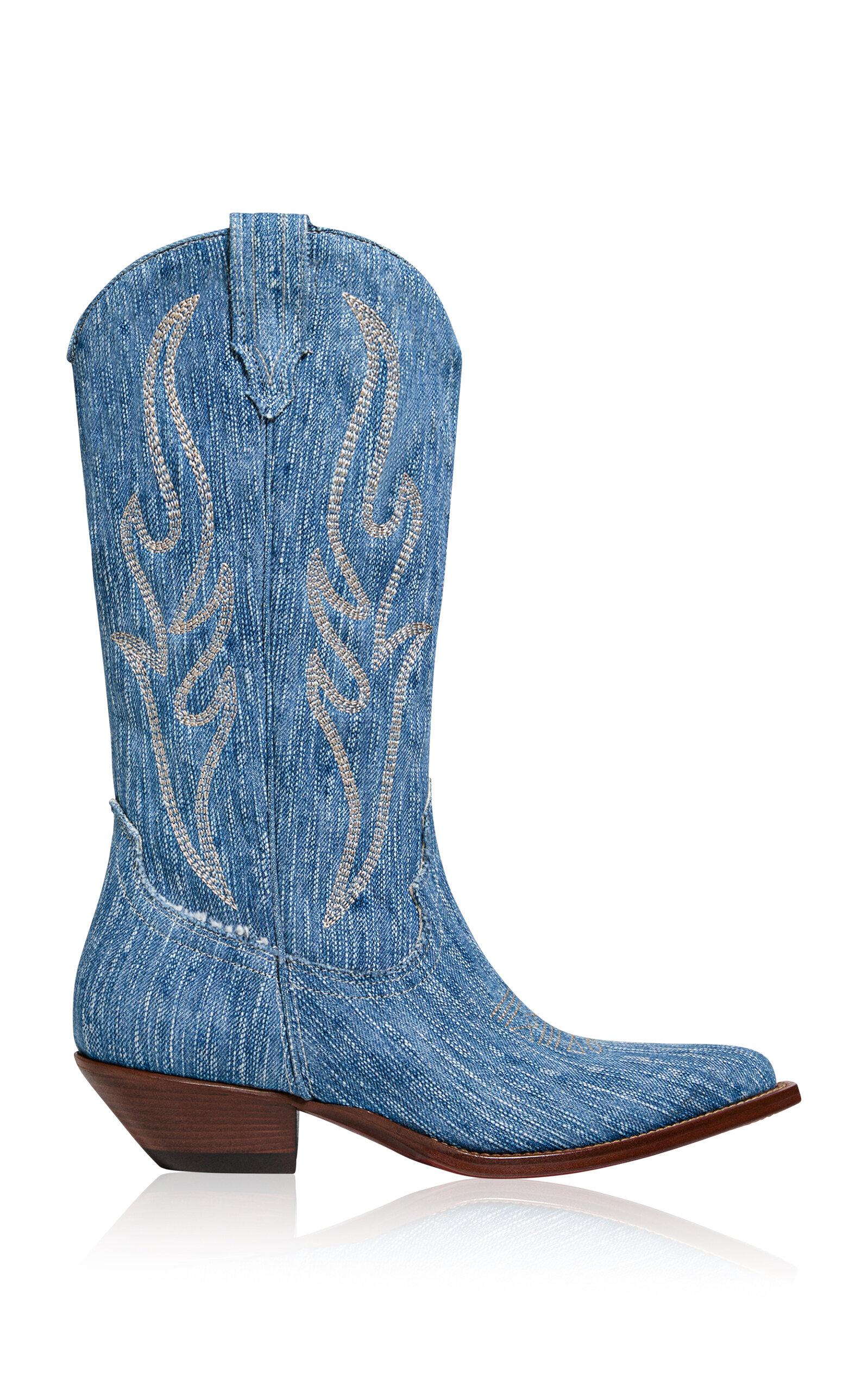 Santa Fe Embroidered Denim Western Boots
