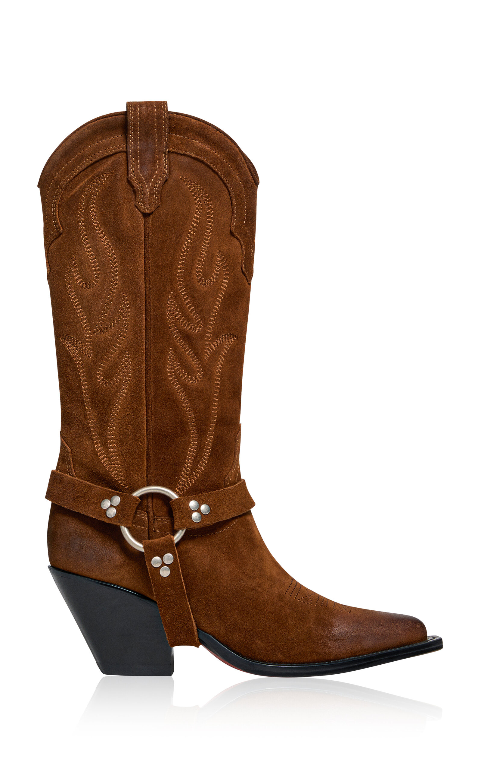 Santa Fe Embroidered Suede Western Boots