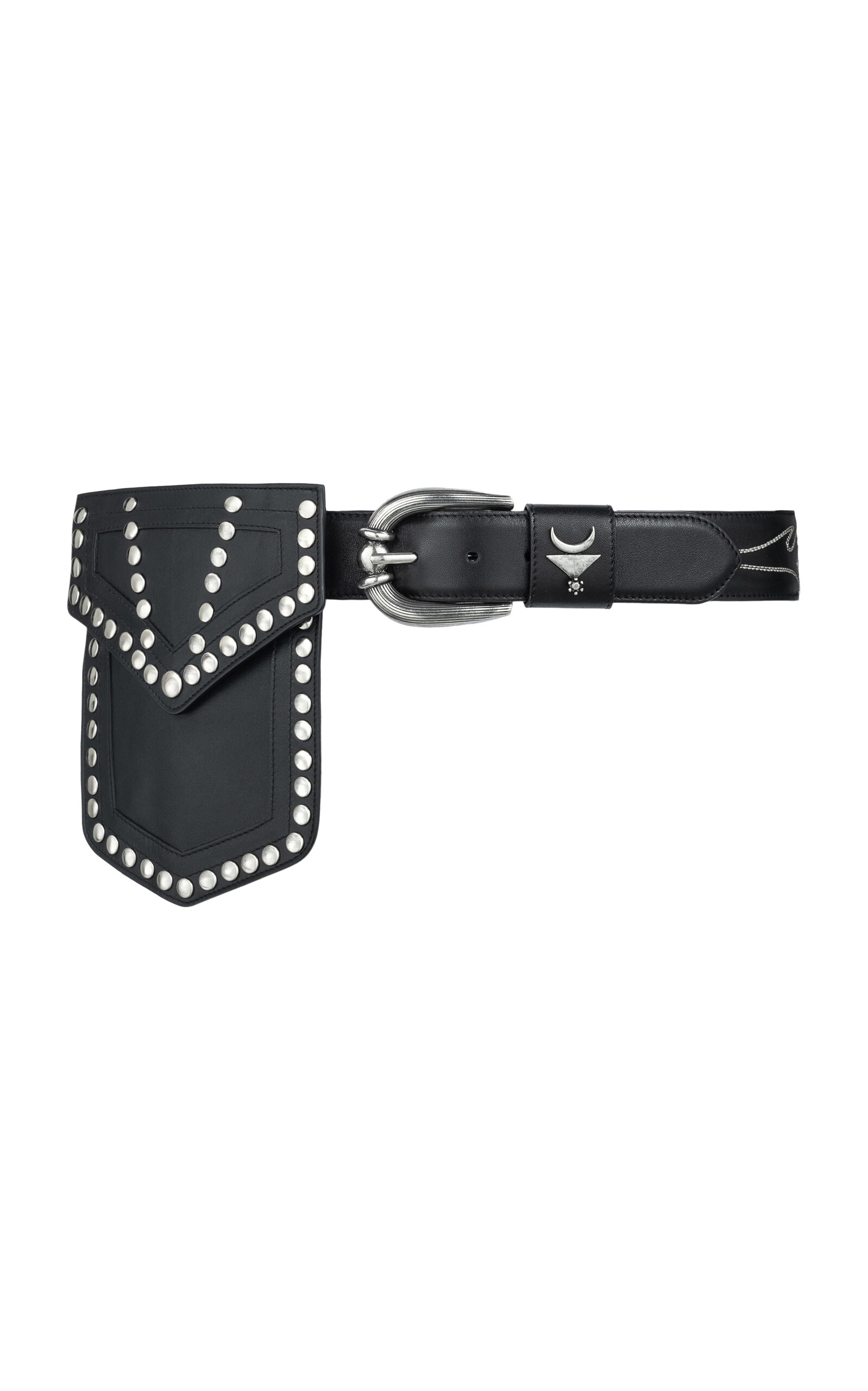 Shop Sonora Inan Flames Pocket Leather Belt In Black