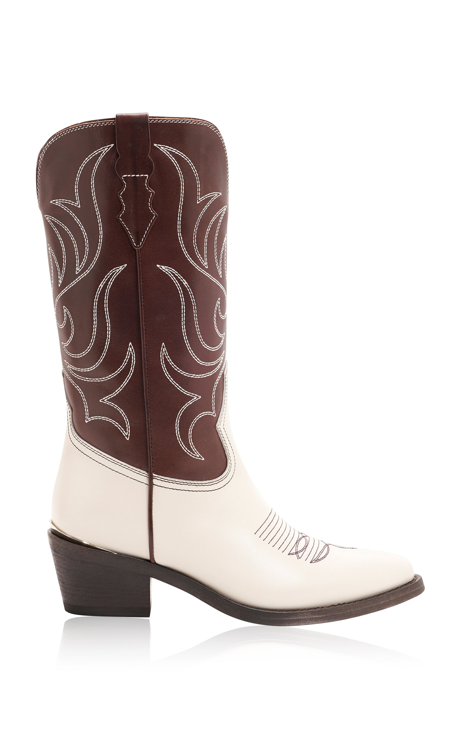 Rowan Two-Tone Embroidered Leather Western Boots