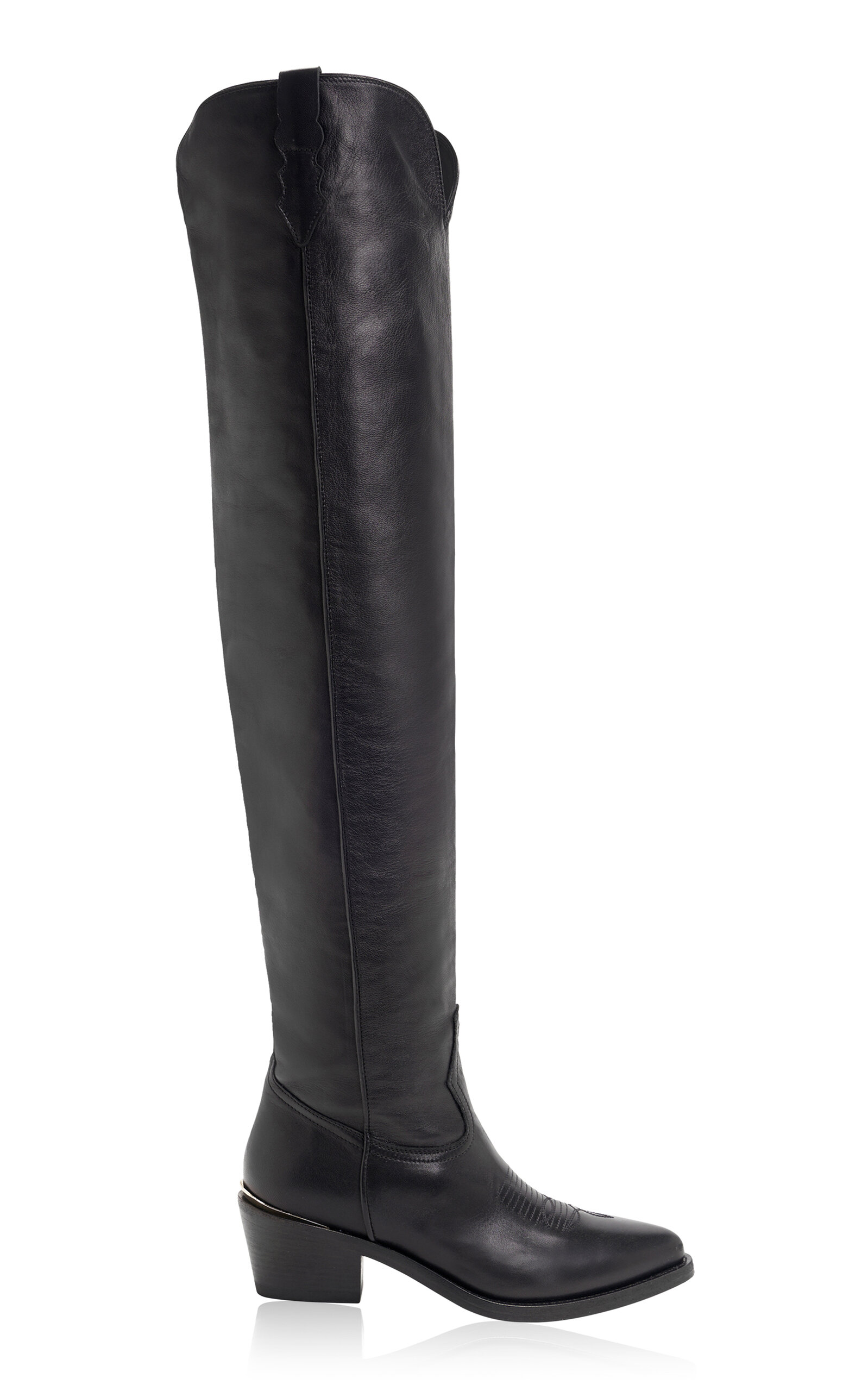Julia Leather Over-The-Knee Western Boots