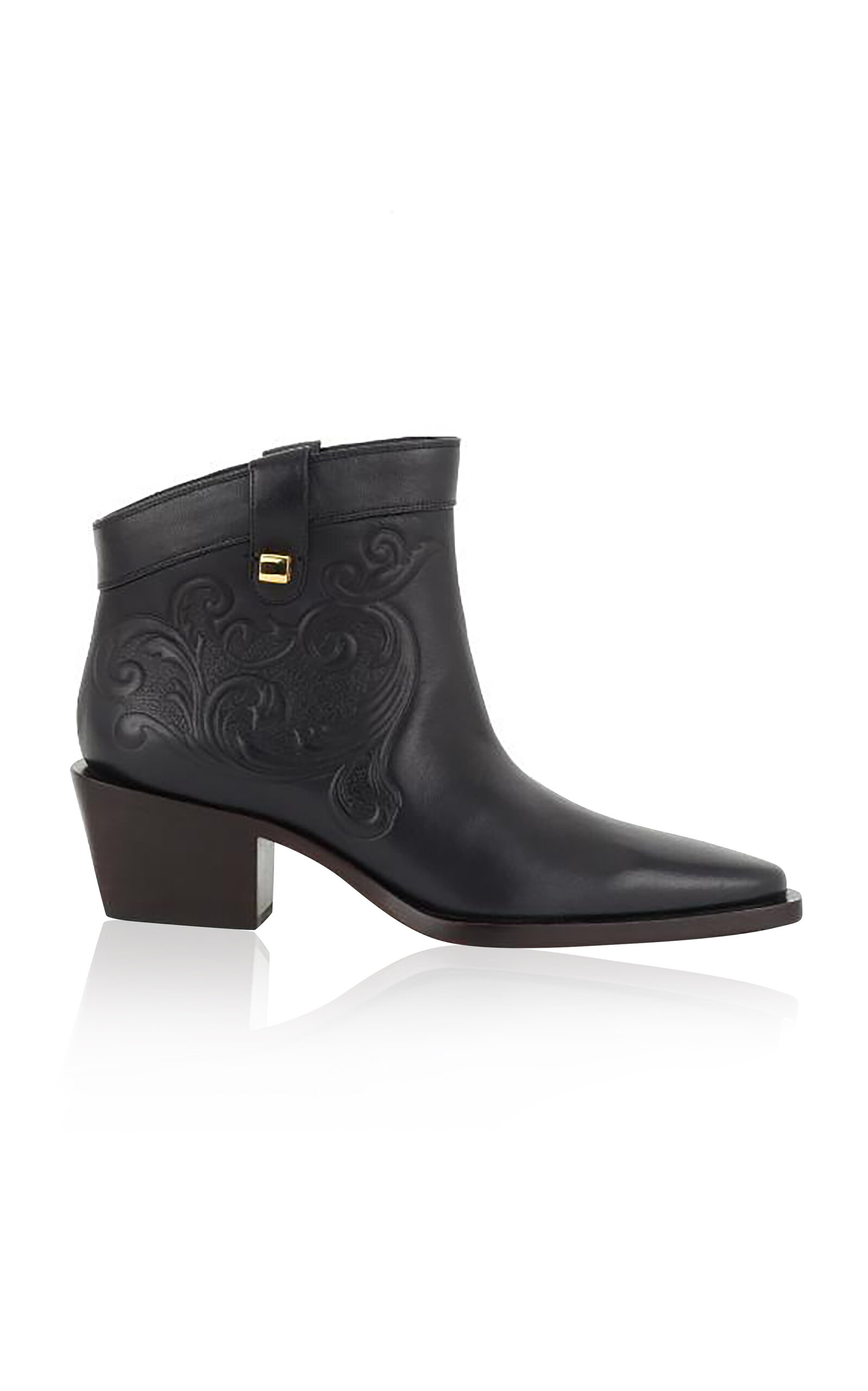 Alexandra Cordoba Embossed Leather Ankle Boots
