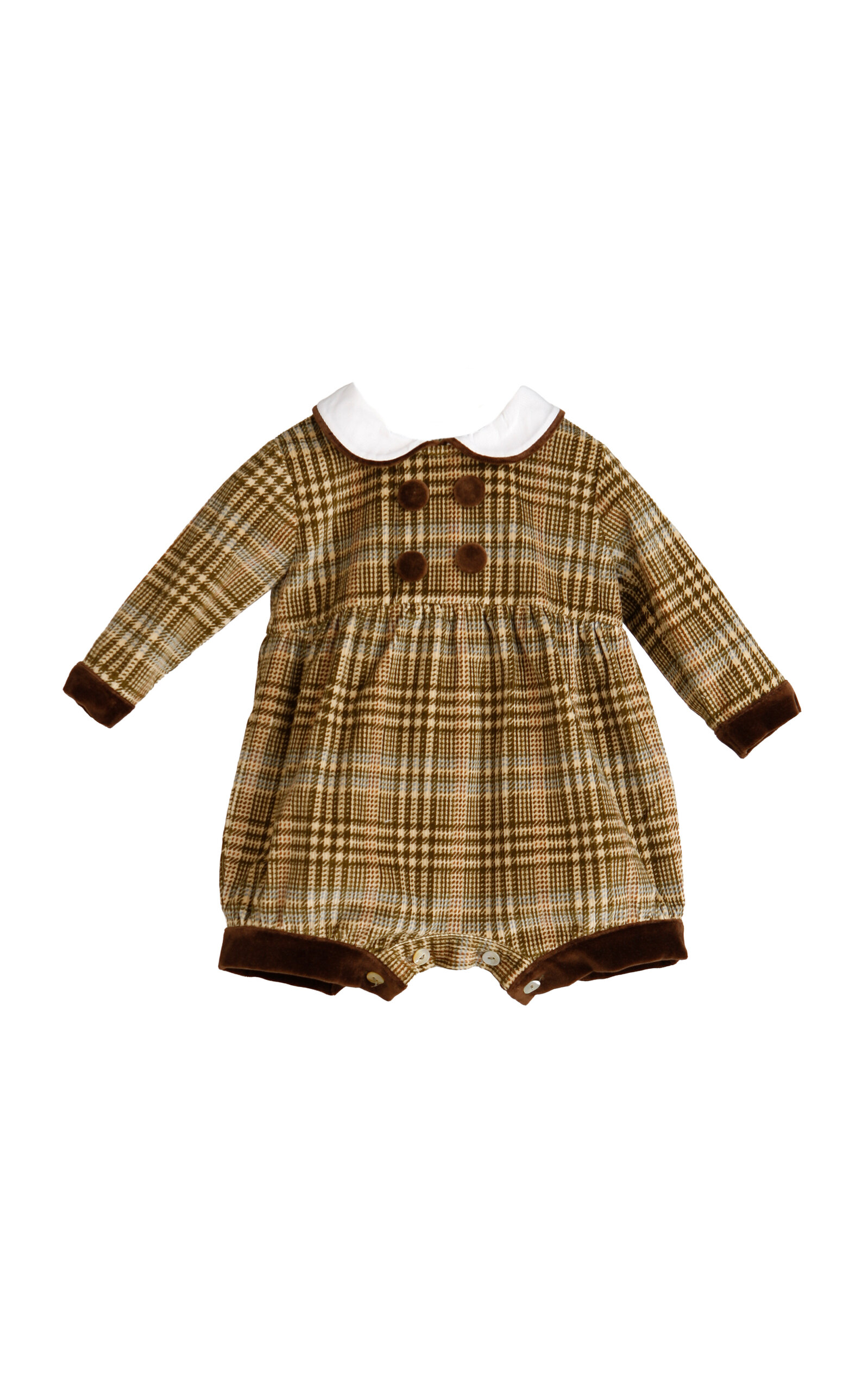 Jesurum Plaid Infants'Cotton Romper