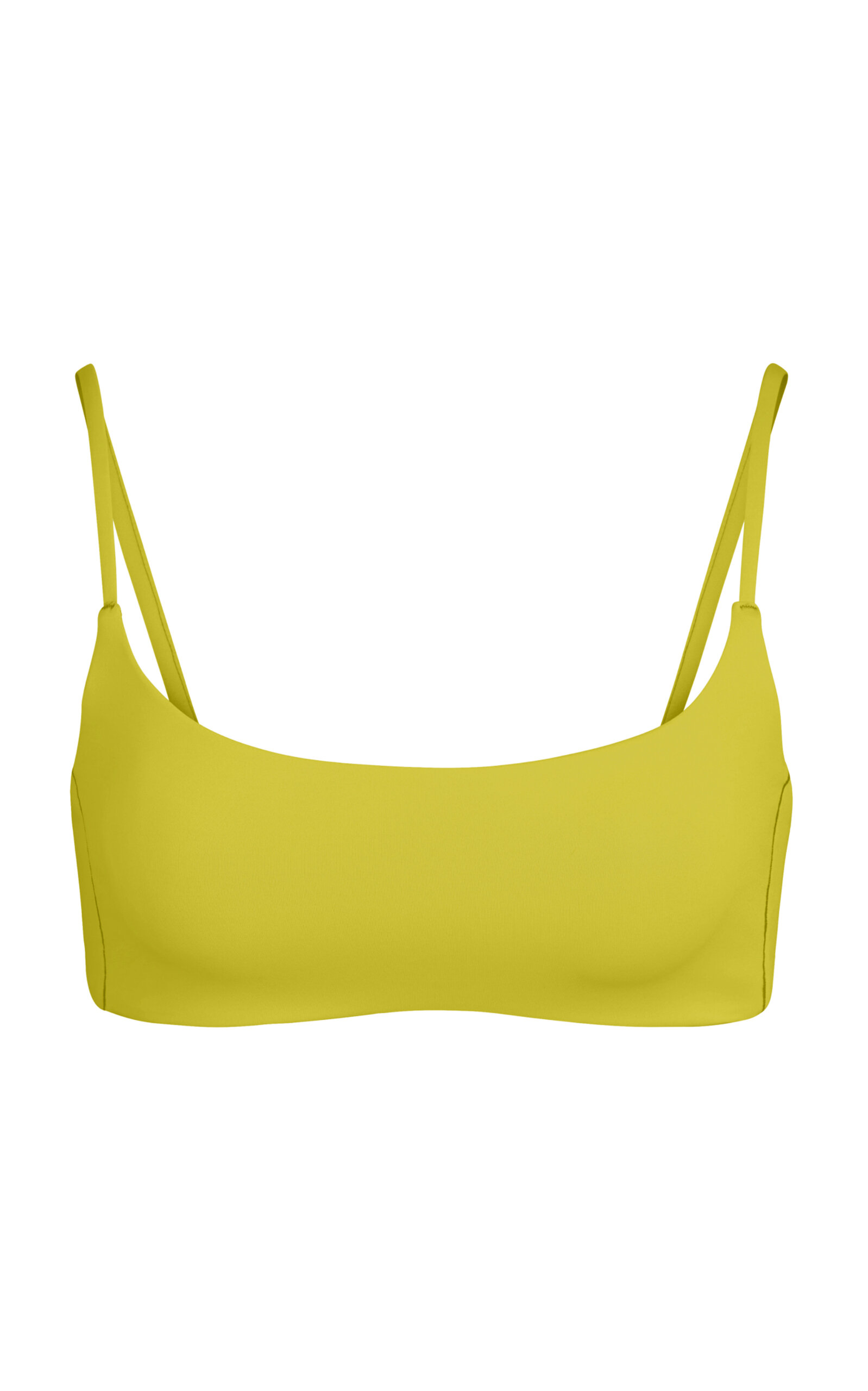Left On Friday Pool Days Scooped Nylon-Lycra Bikini Top - Women's Clothing