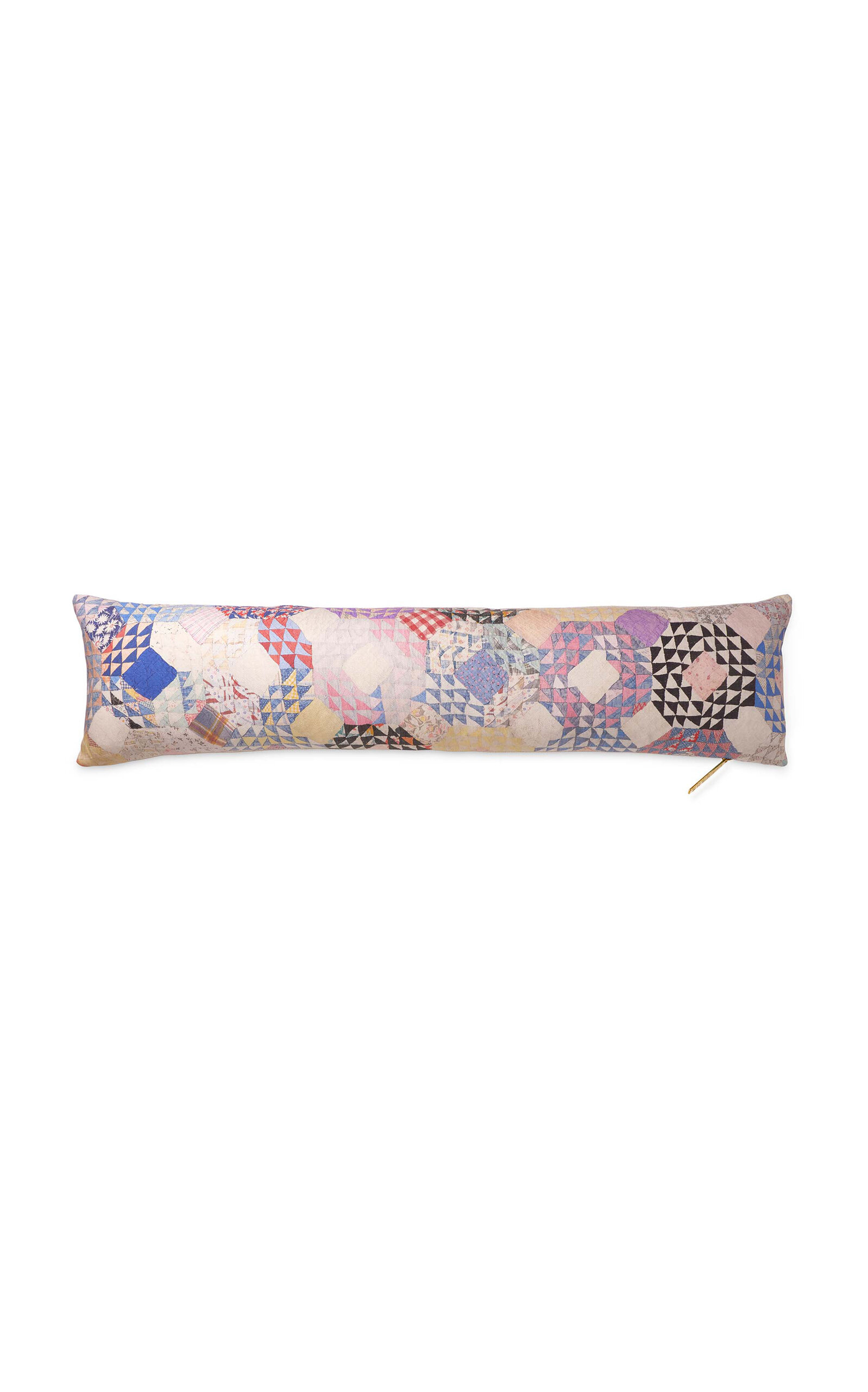 Shop St. Frank Kaleidoscope Shell Quilted Linen-cotton Pillow In Multi