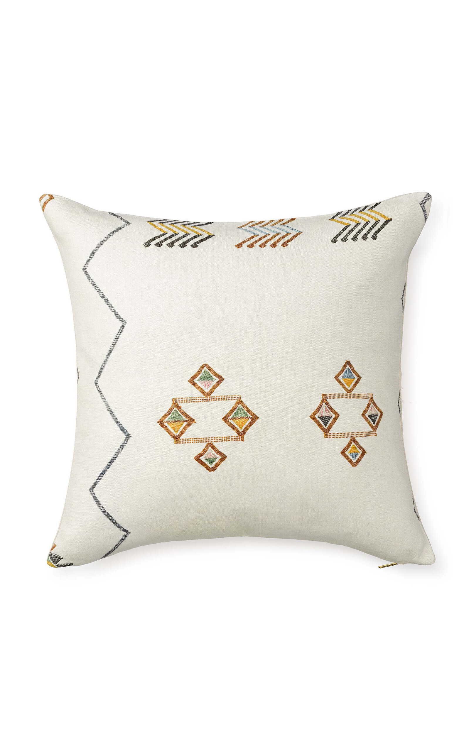 St. Frank Cactus Silk Linen-Cotton Pillow - Ivory