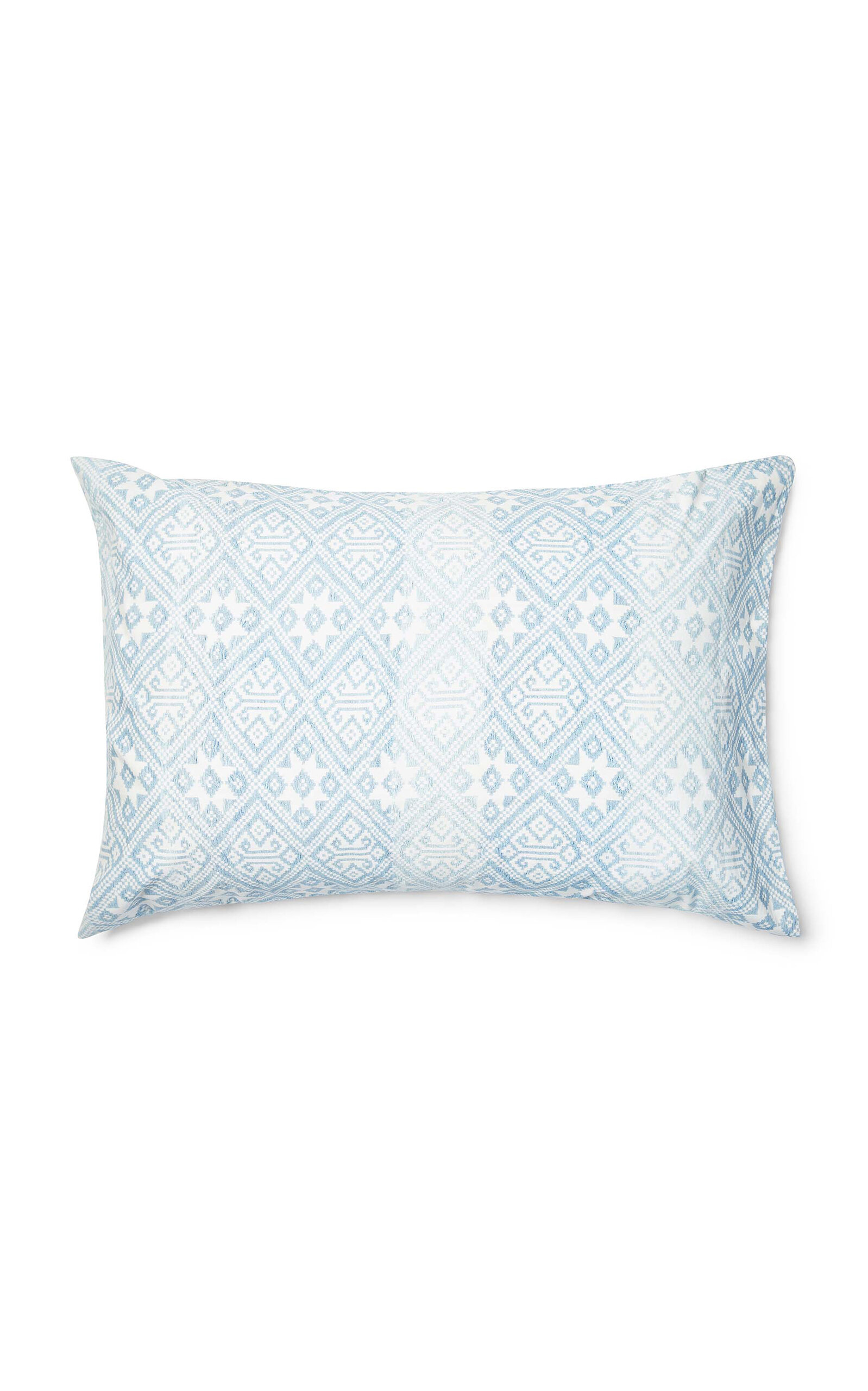 St. Frank Muong Light Star Cotton Percale Pillowcase Set - Light Blue