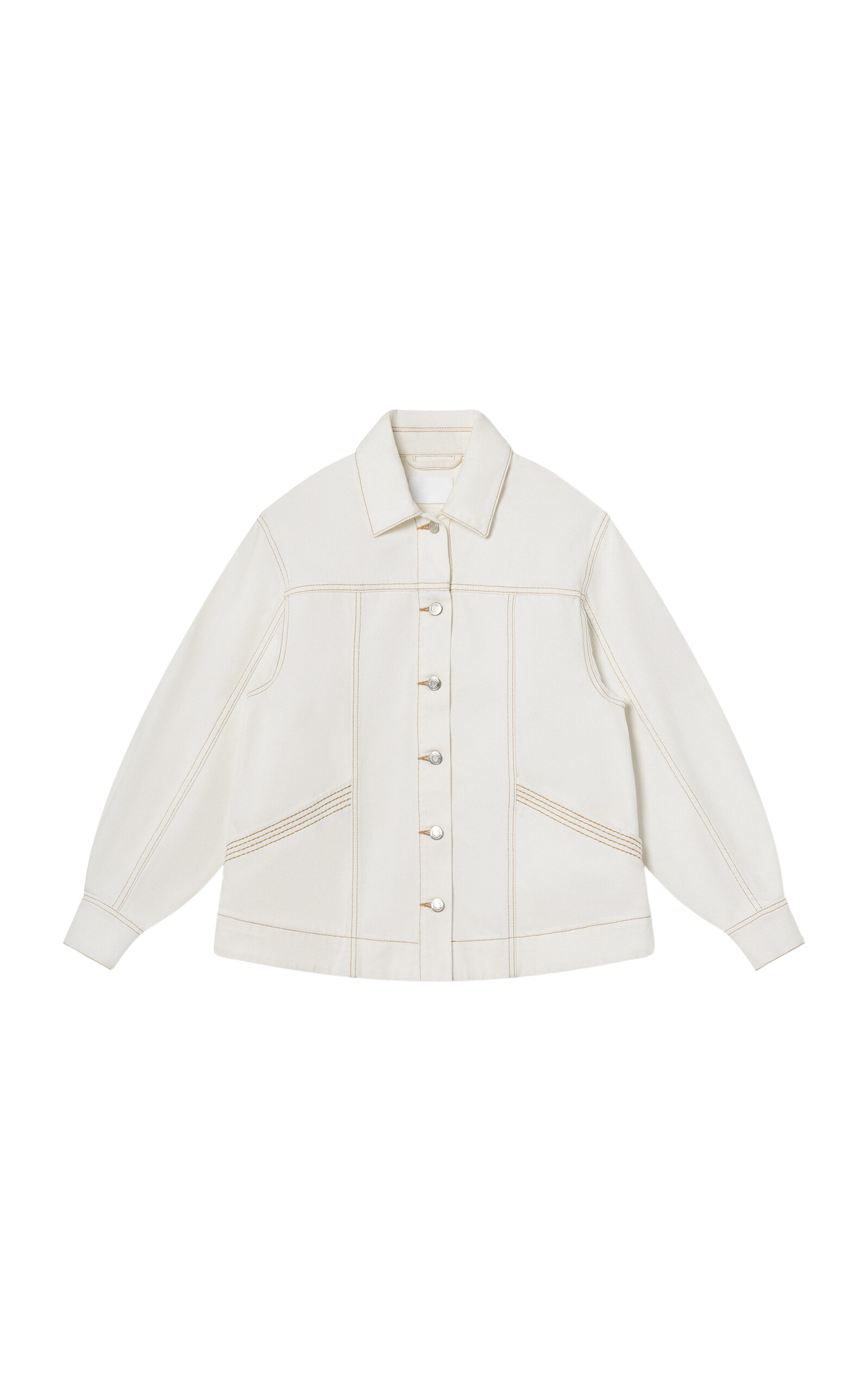 Shop Merlette Reve Denim Jacket In Ivory