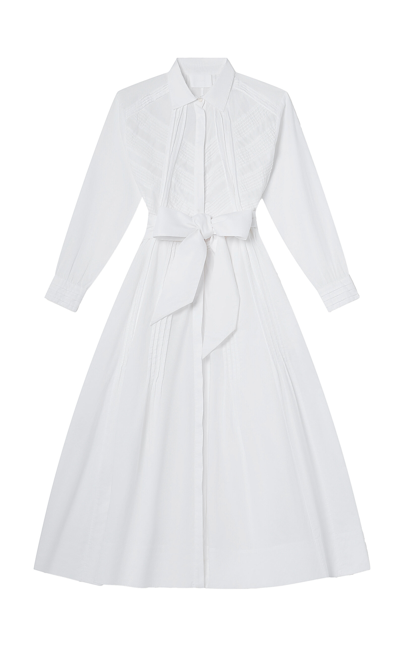 Merlette Liberty Cotton-lawn Maxi Shirt Dress In White