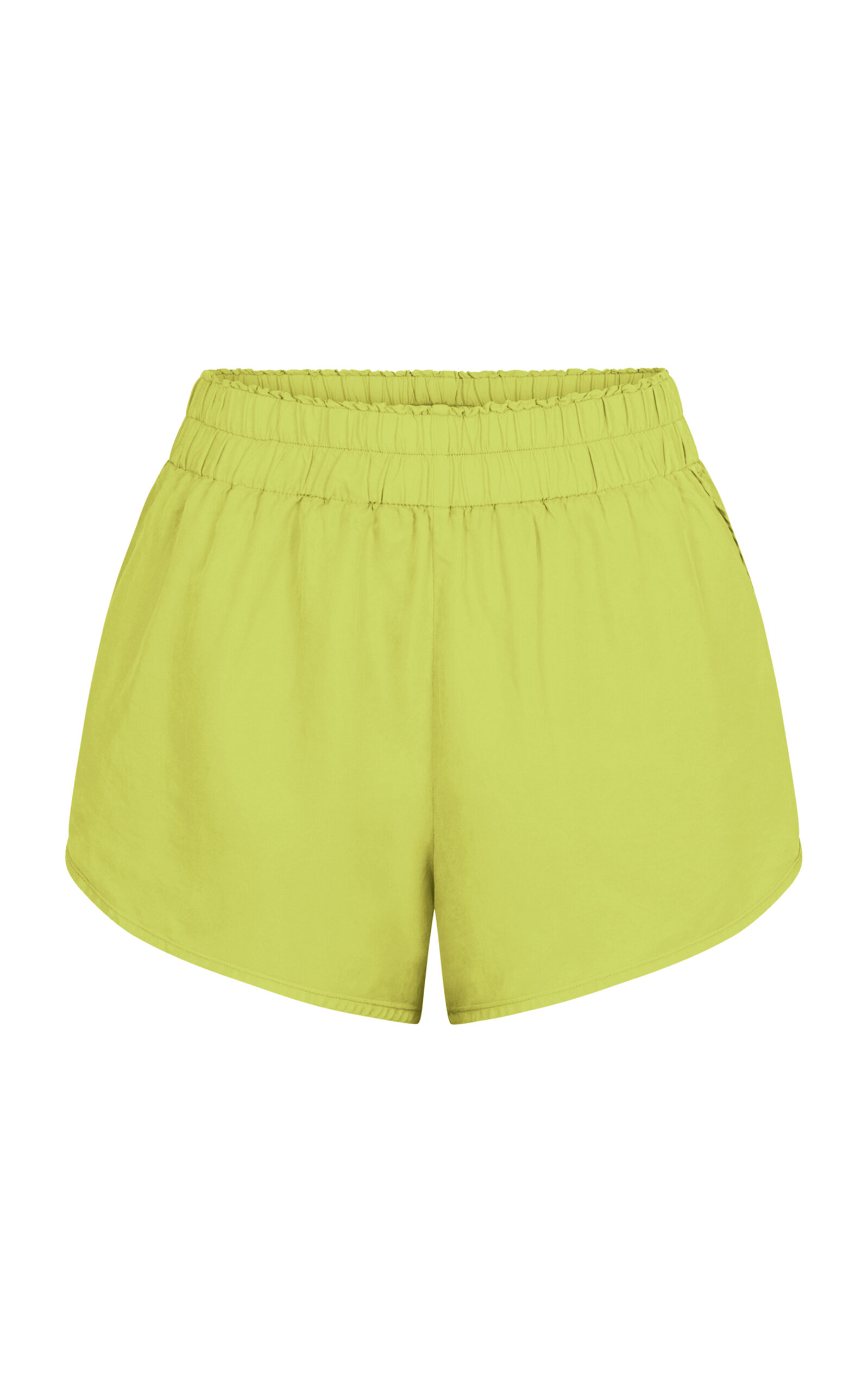 Shop Left On Friday Day Trip Cupro Shorts In Green