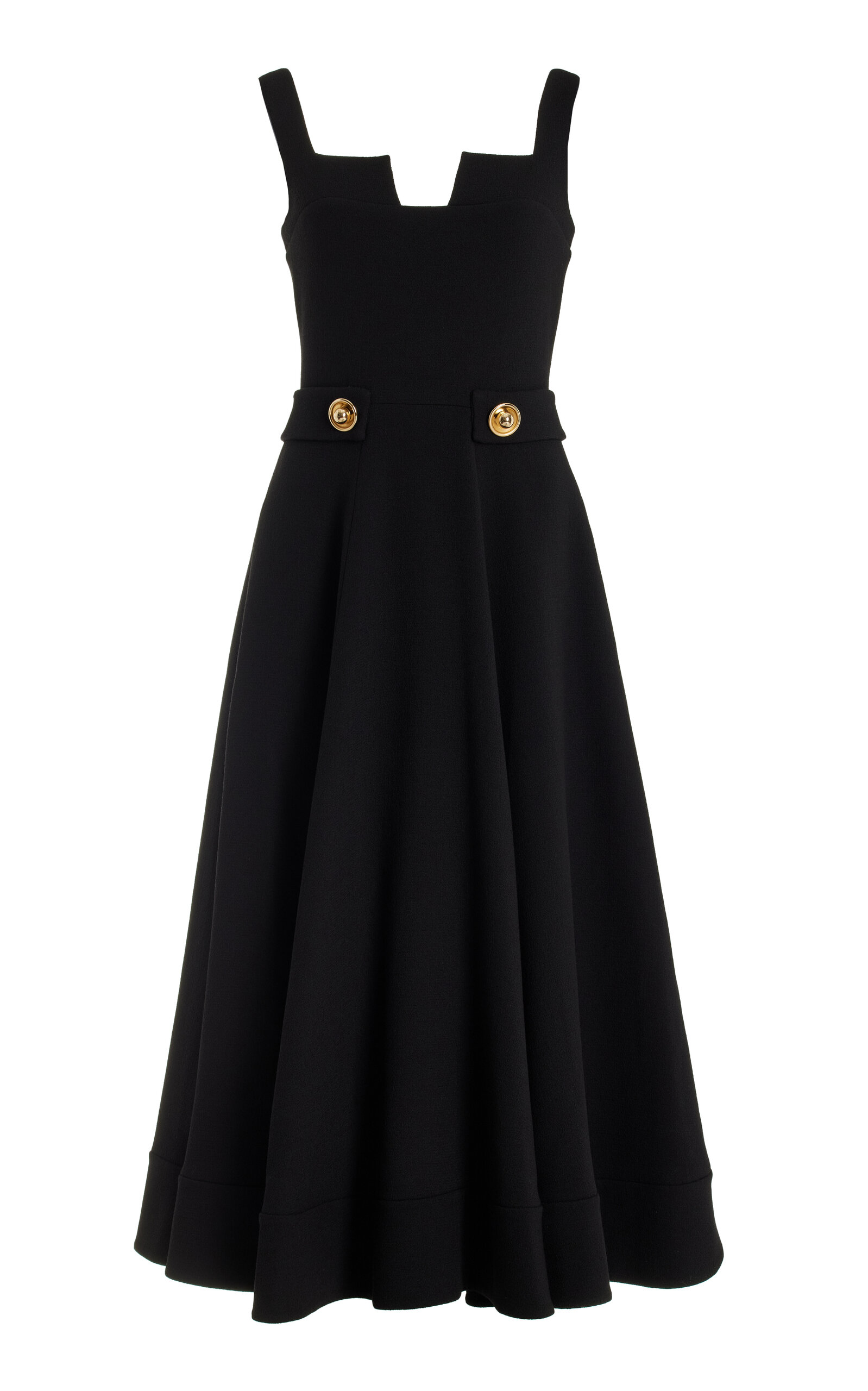 Alexis Fiore Wool Midi Dress - Black
