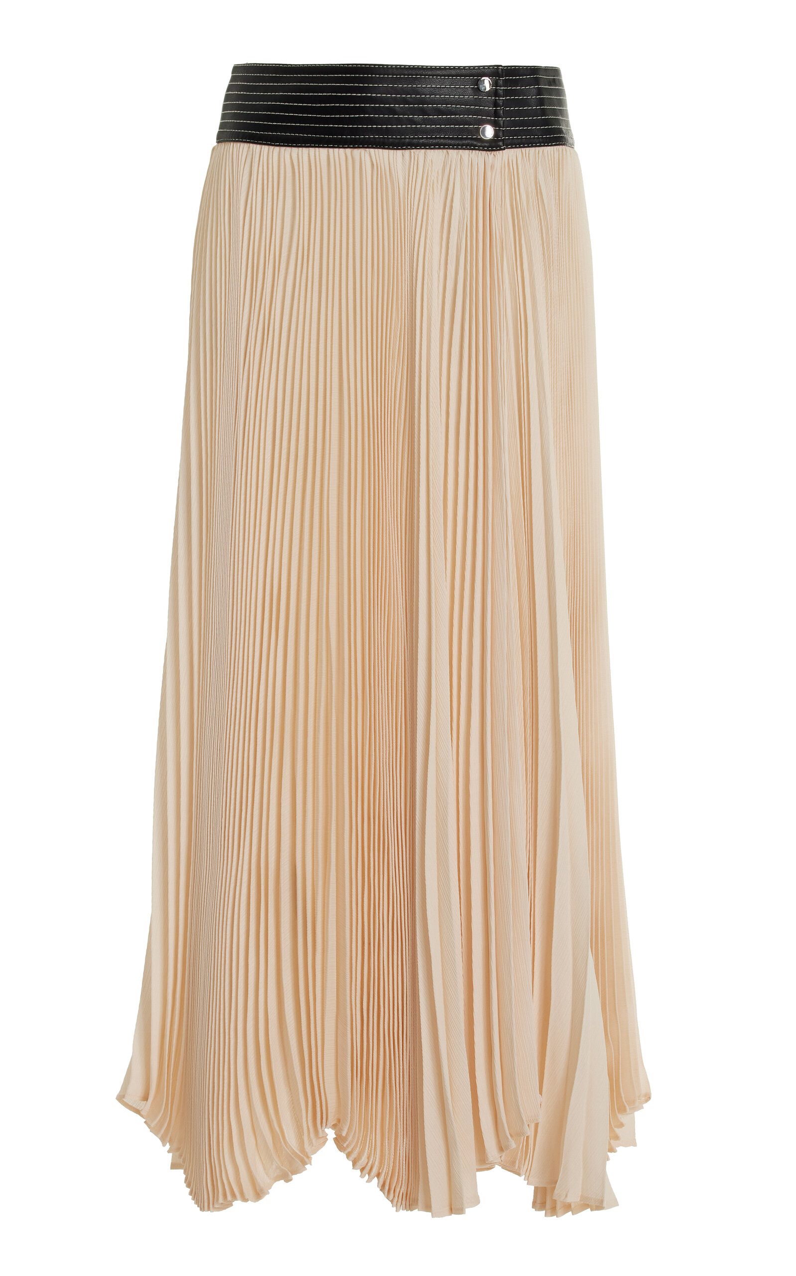 Alexis Tansia Plissé Georgette Midi Skirt - Black - XS