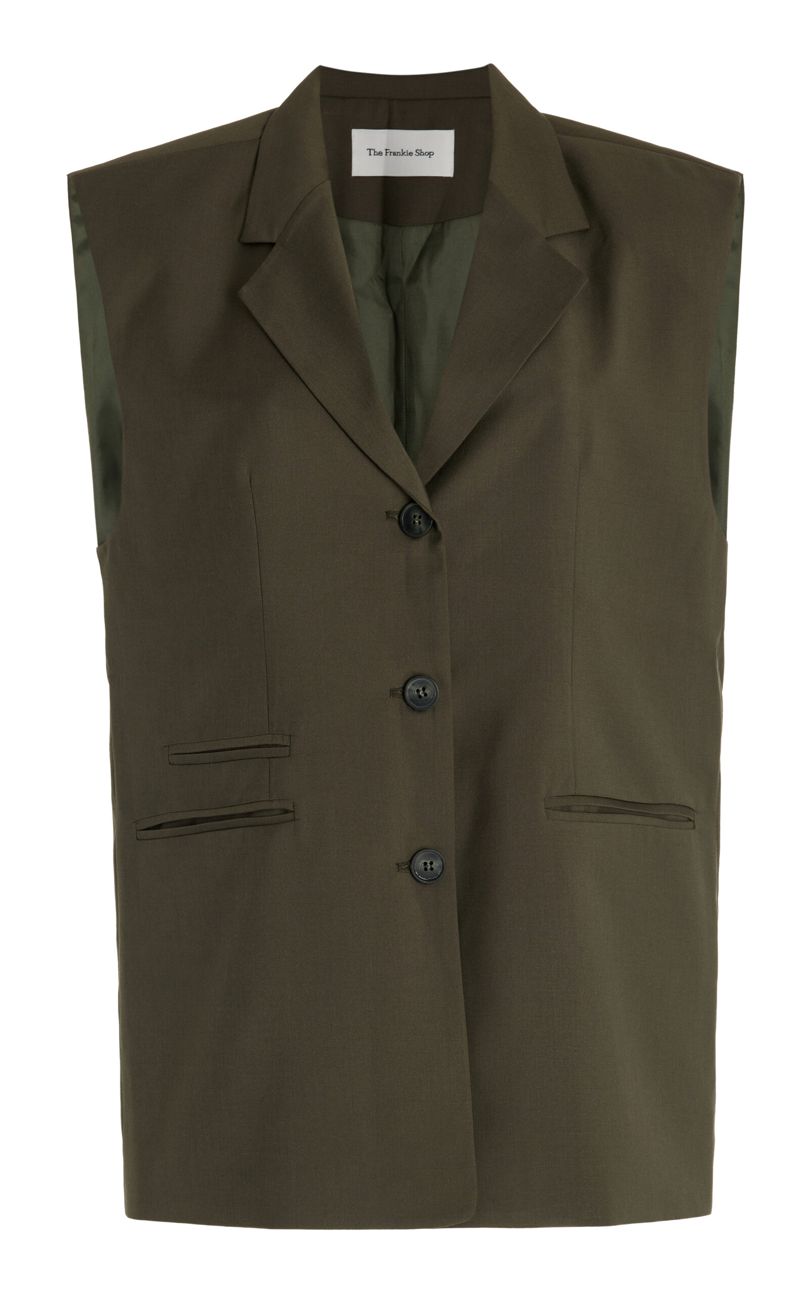 The Frankie Shop Exclusive Hana Woven Vest - Green