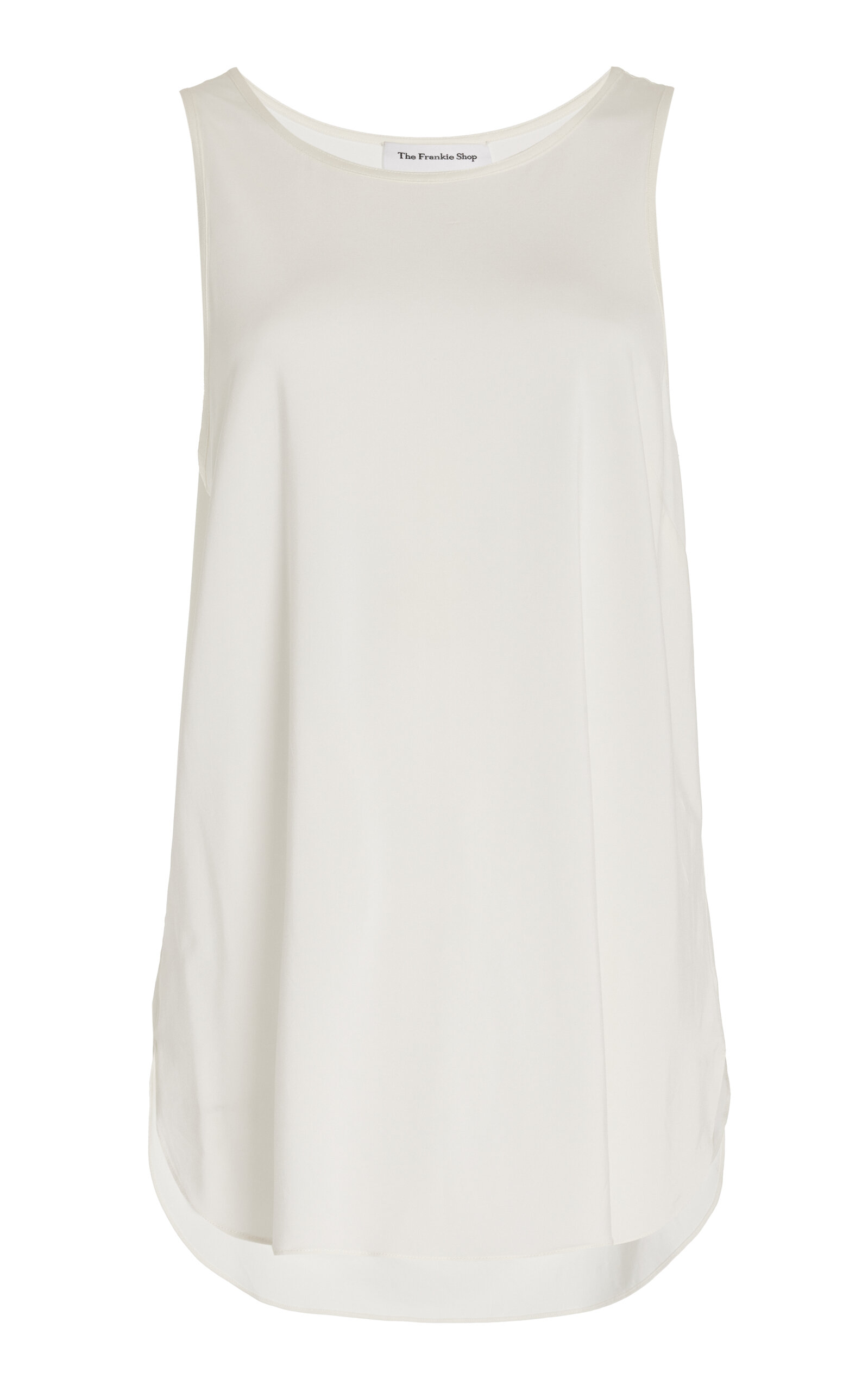The Frankie Shop Alma Oversized Knit Tank Top In White