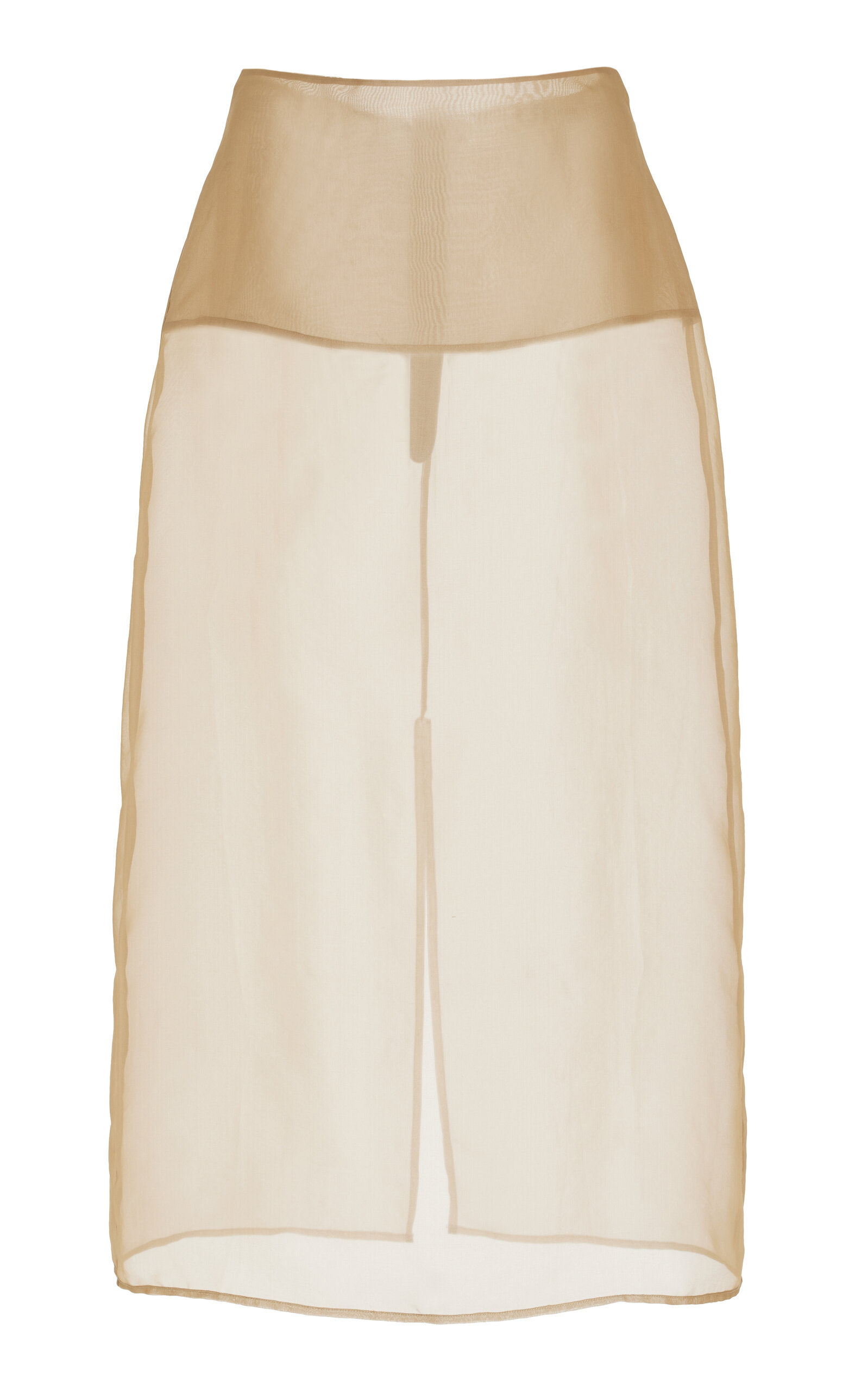 Shop The Frankie Shop Exclusive Peri Silk-blend Chiffon Midi Skirt In Neutral