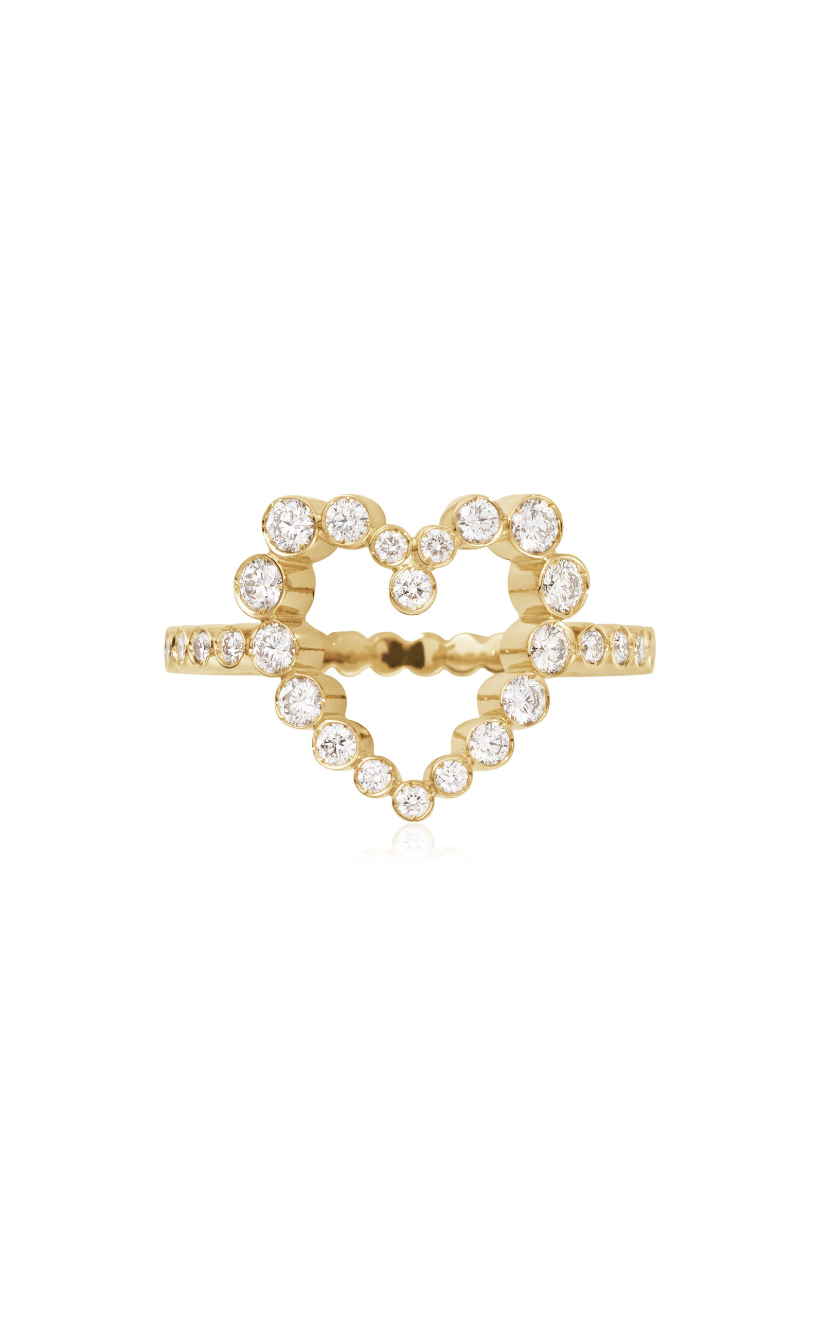 Shop Sophie Bille Brahe 18k Recycled Yellow Gold Heart Ensamble Ring