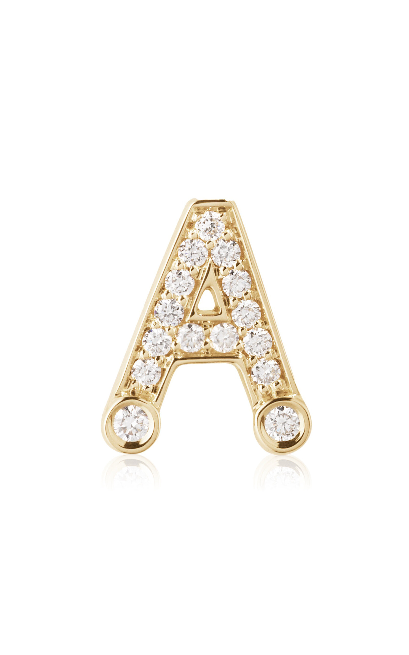 18k Recycled Yellow Gold Petite Initial Single Earring