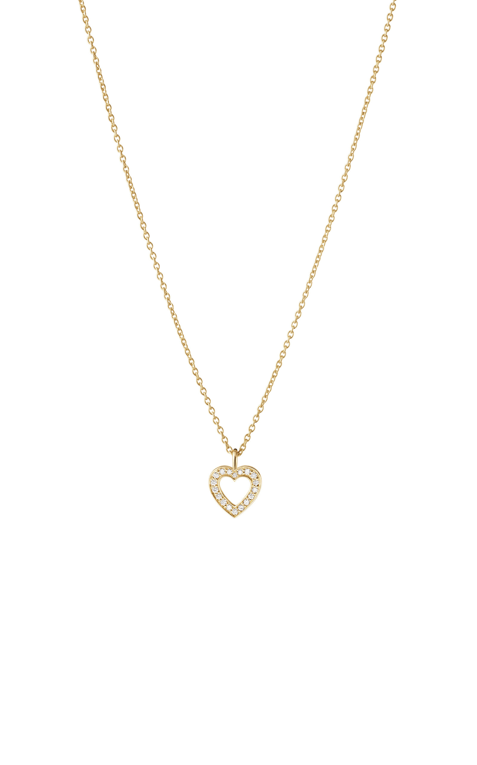 18k Recycled Yellow Gold Simple Amour Pendant Necklace