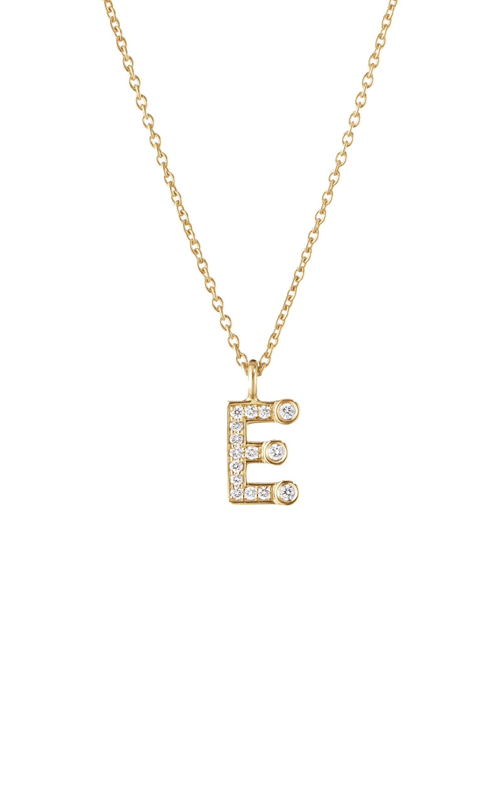 18k Recycled Yellow Gold Simple Initial Necklace
