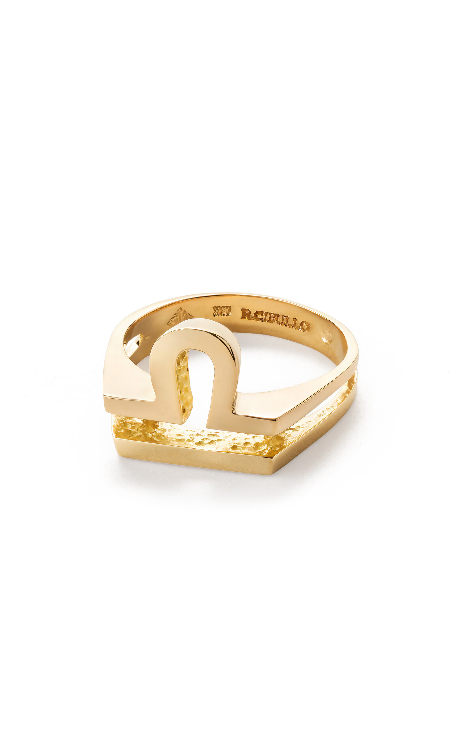 Shop Renato Cipullo 18k Yellow Gold Libra Ring