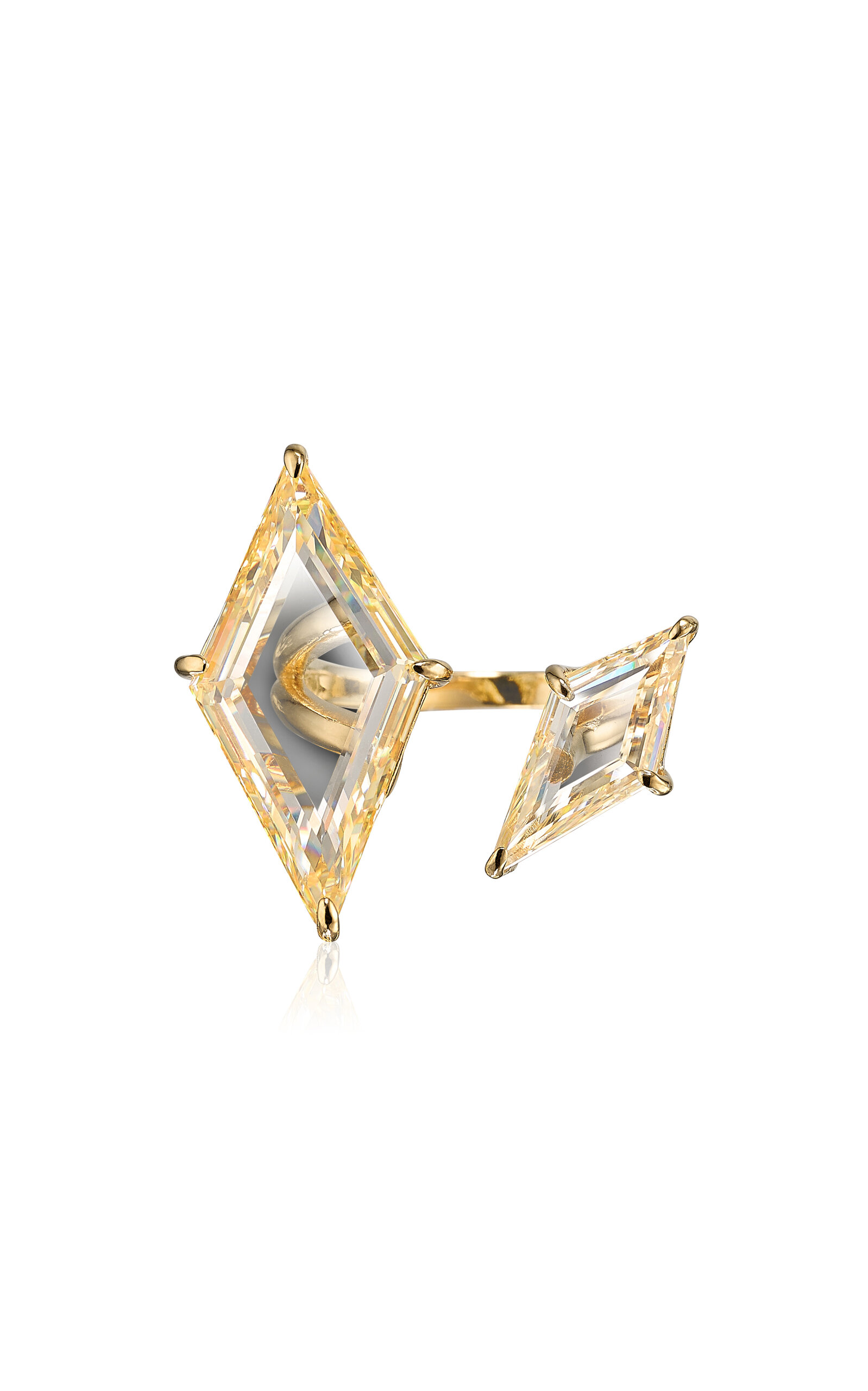 18k Yellow Gold Vermeil Canary Trinity's Shatter Ring