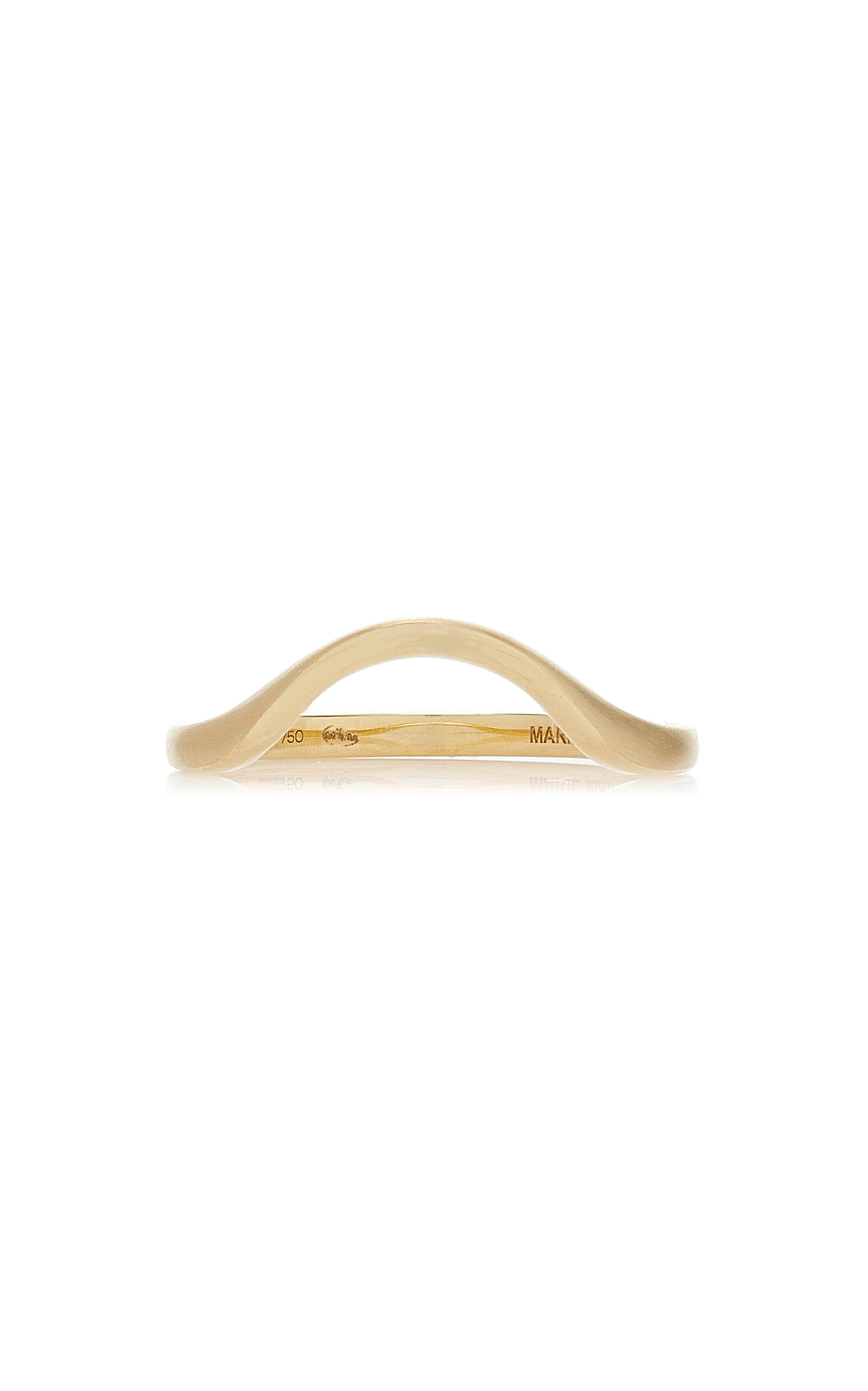 Shop Marie Mas Halo 18k Yellow Gold Ring In Pink