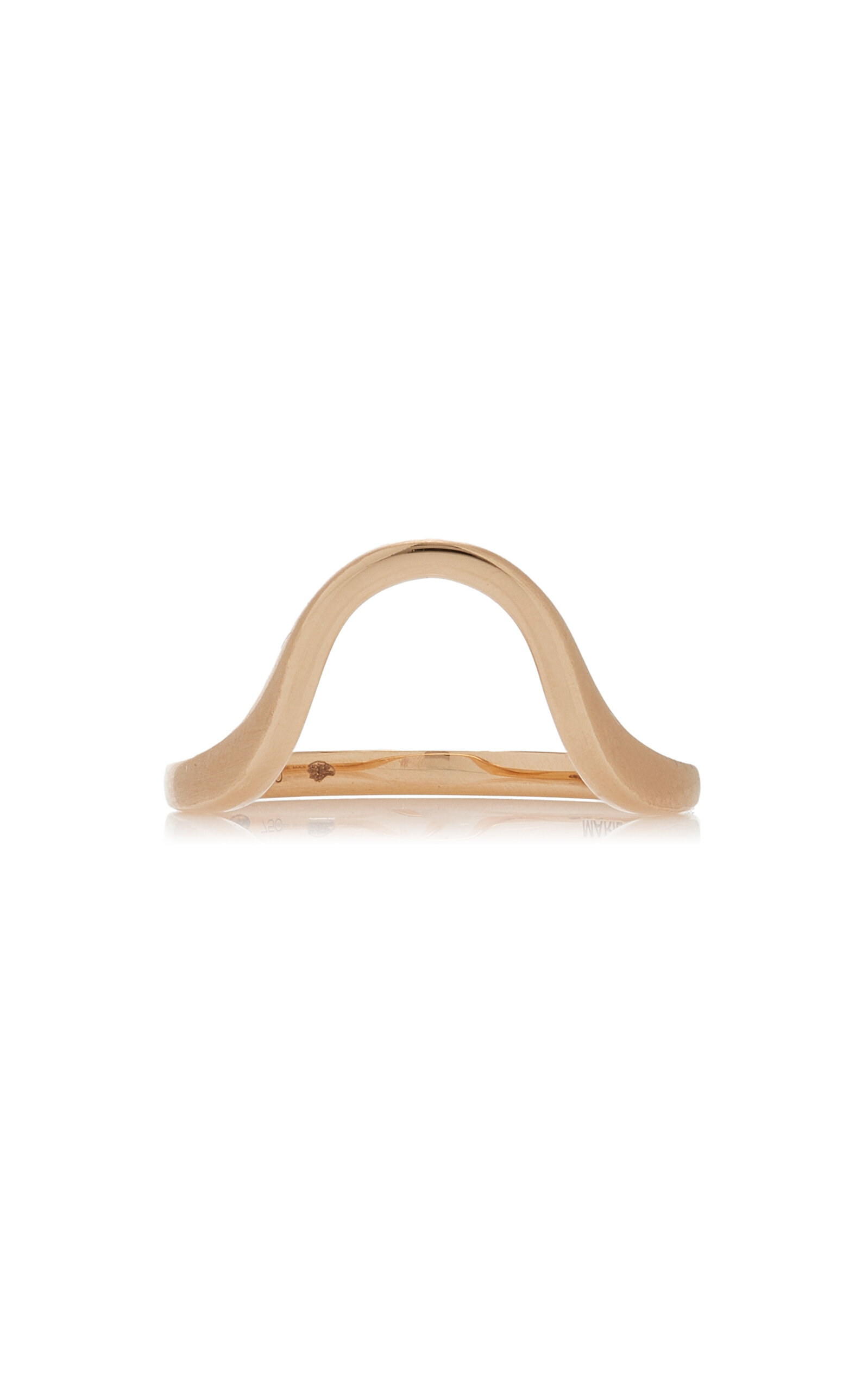 Shop Marie Mas Aura 18k Rose Gold Ring In Pink