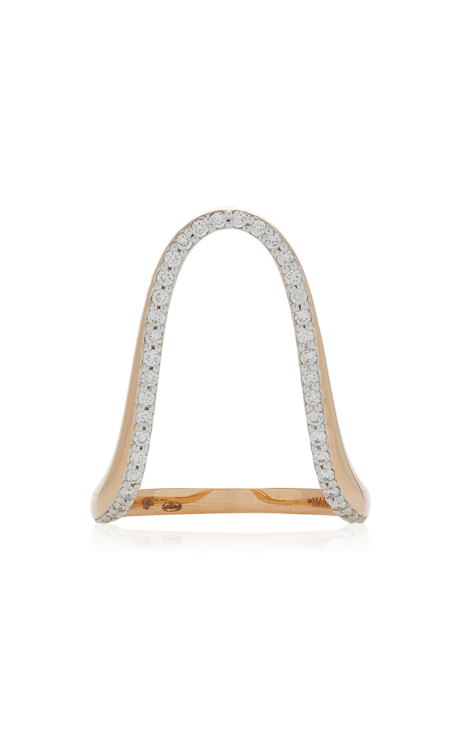Radiant 18K Rose Gold Diamond Ring
