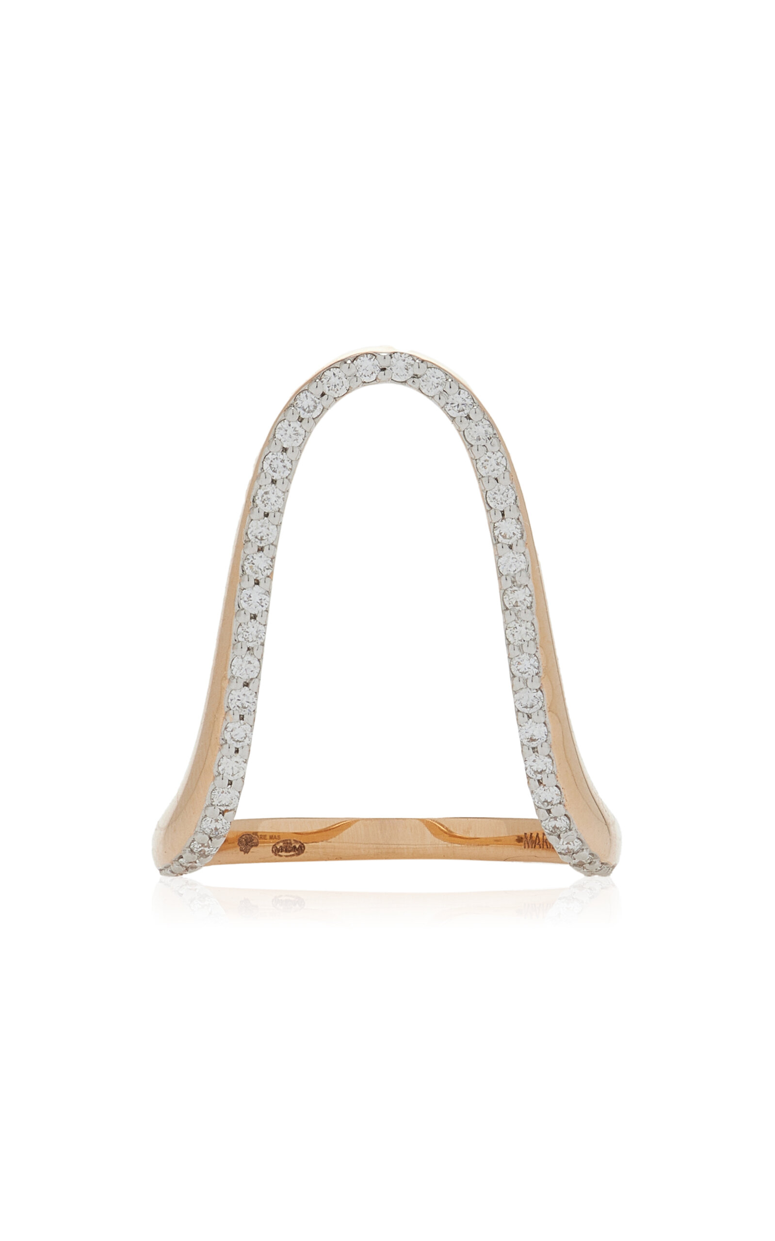 Marie Mas Radiant 18k Rose Gold Diamond Ring