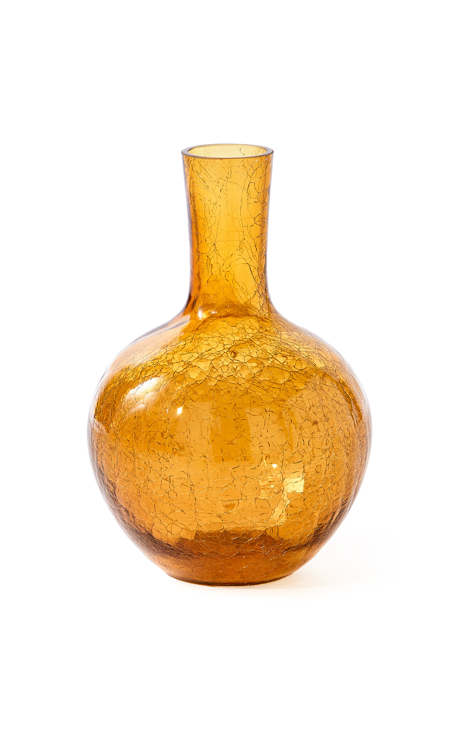 Shop Polspotten Small Glass Vase In Yellow