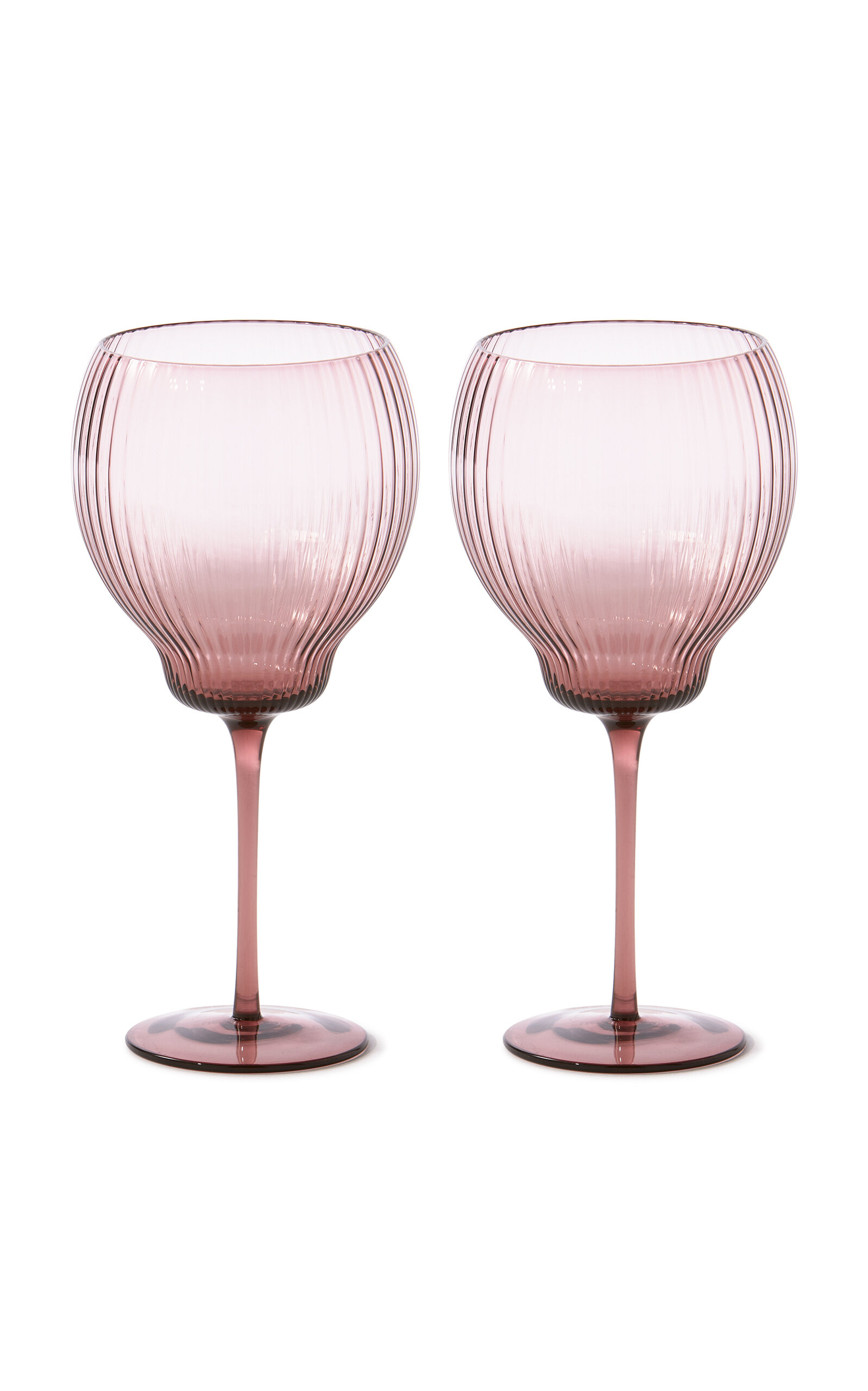 Shop Polspotten Set-of-two Glass Wine Glasses In Purple