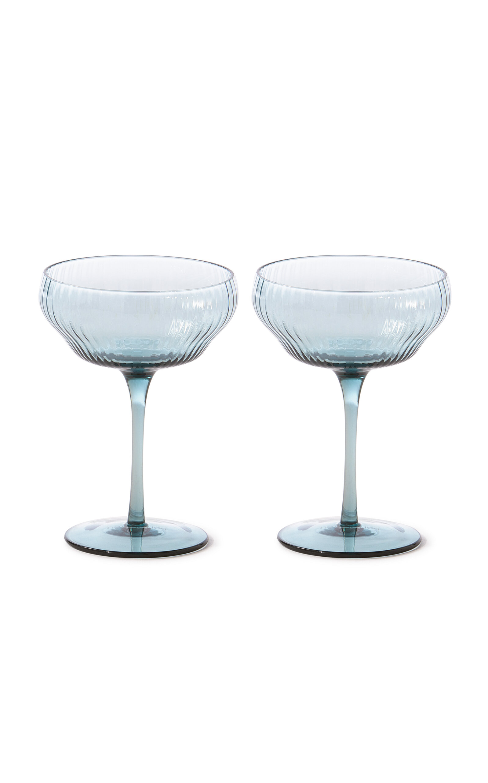Shop Polspotten Set-of-two Glass Coupe Glasses In Light Blue